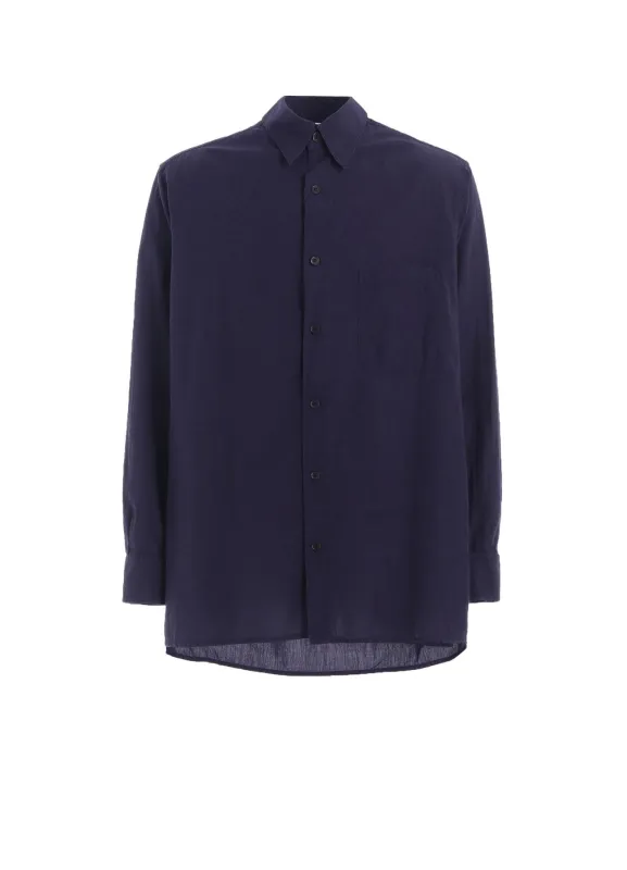 BROADCLOTH CHAMBRAY LOOSE-FIT REGULAR COLLAR SHIRT sold by Yohji Yamamoto
