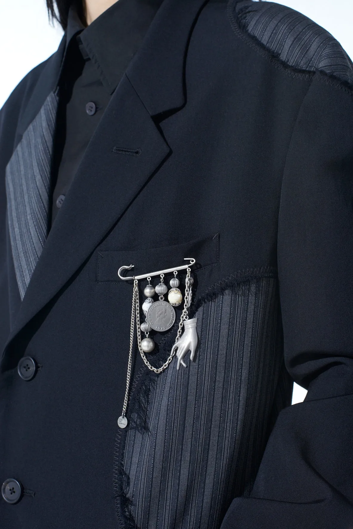 BRASS MULTI-MOTIF BROOCH sold by Yohji Yamamoto product image thumbnail 2