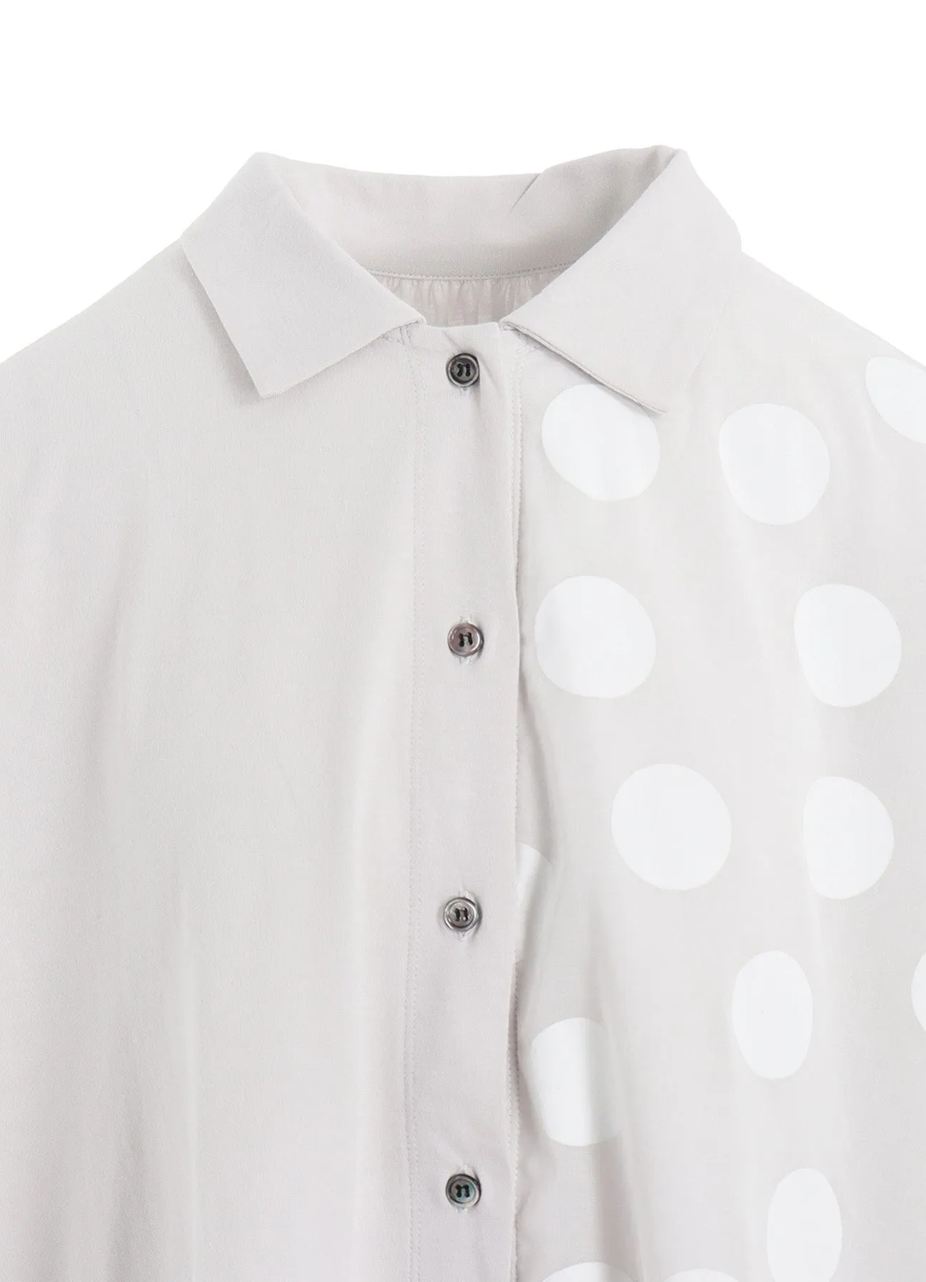 JERSEY + VOILE DOT PRINT SHIRT CARDIGAN sold by Yohji Yamamoto product image thumbnail 5
