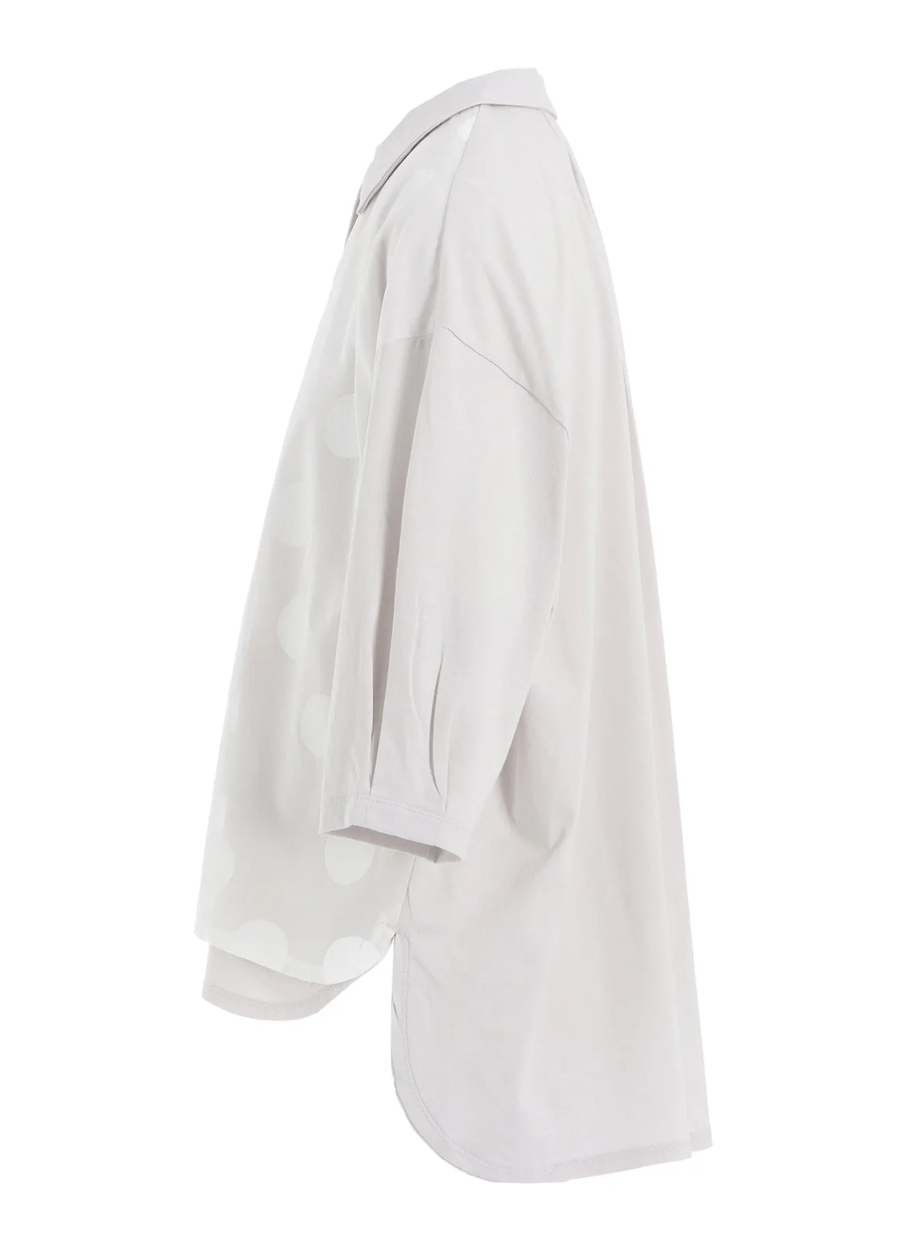 JERSEY + VOILE DOT PRINT SHIRT CARDIGAN sold by Yohji Yamamoto product image thumbnail 3