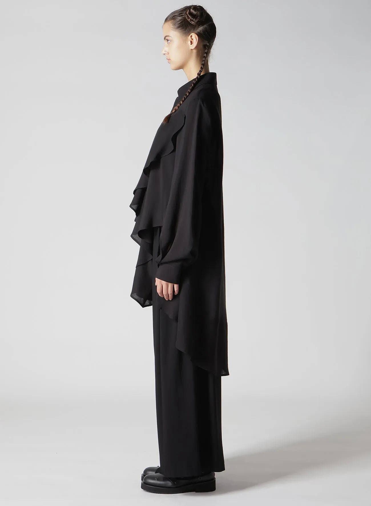 SOFT LAWN FRILL BLOUSE sold by Yohji Yamamoto product image thumbnail 5
