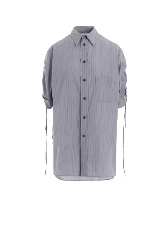 DOBBY STRIPE SHIRRING SLEEVE SHIRT sold by Yohji Yamamoto