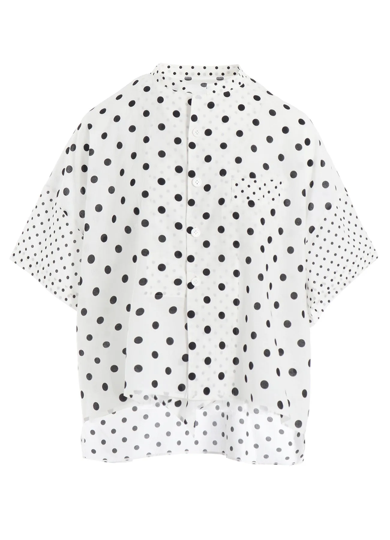 60/- COTTON LAWN DOT PRINT BOX BLOUSE sold by Yohji Yamamoto product image thumbnail 2
