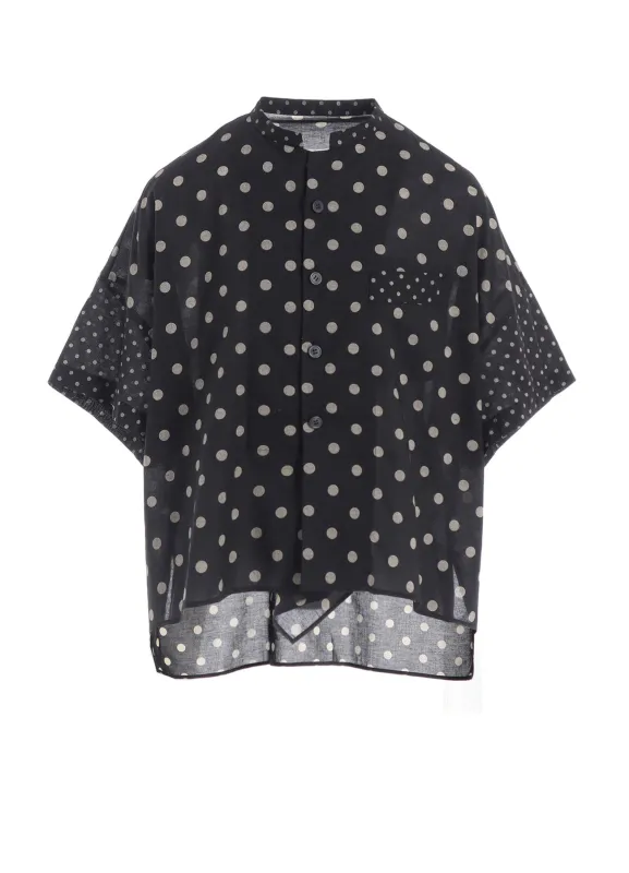 60/- COTTON LAWN DOT PRINT BOX BLOUSE sold by Yohji Yamamoto