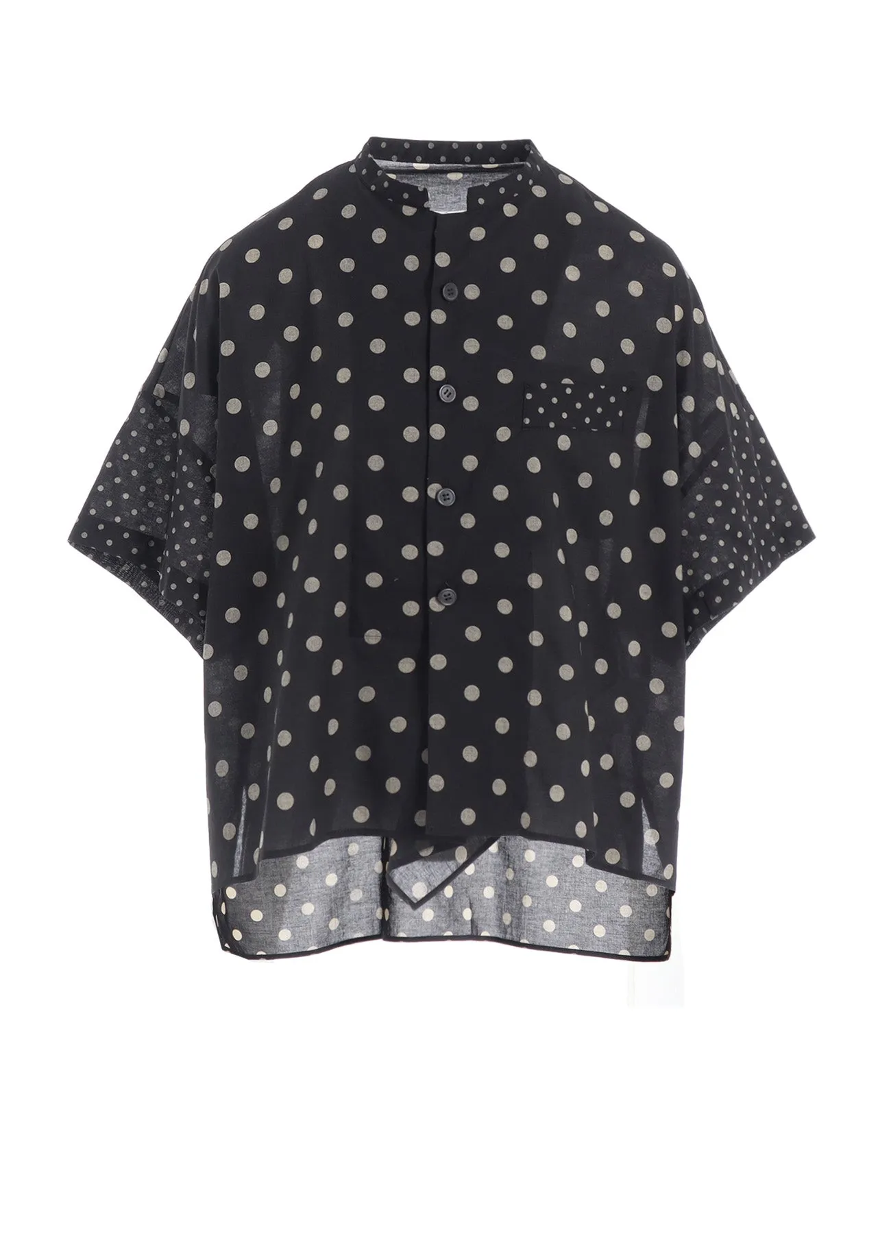 60/- COTTON LAWN DOT PRINT BOX BLOUSE sold by Yohji Yamamoto