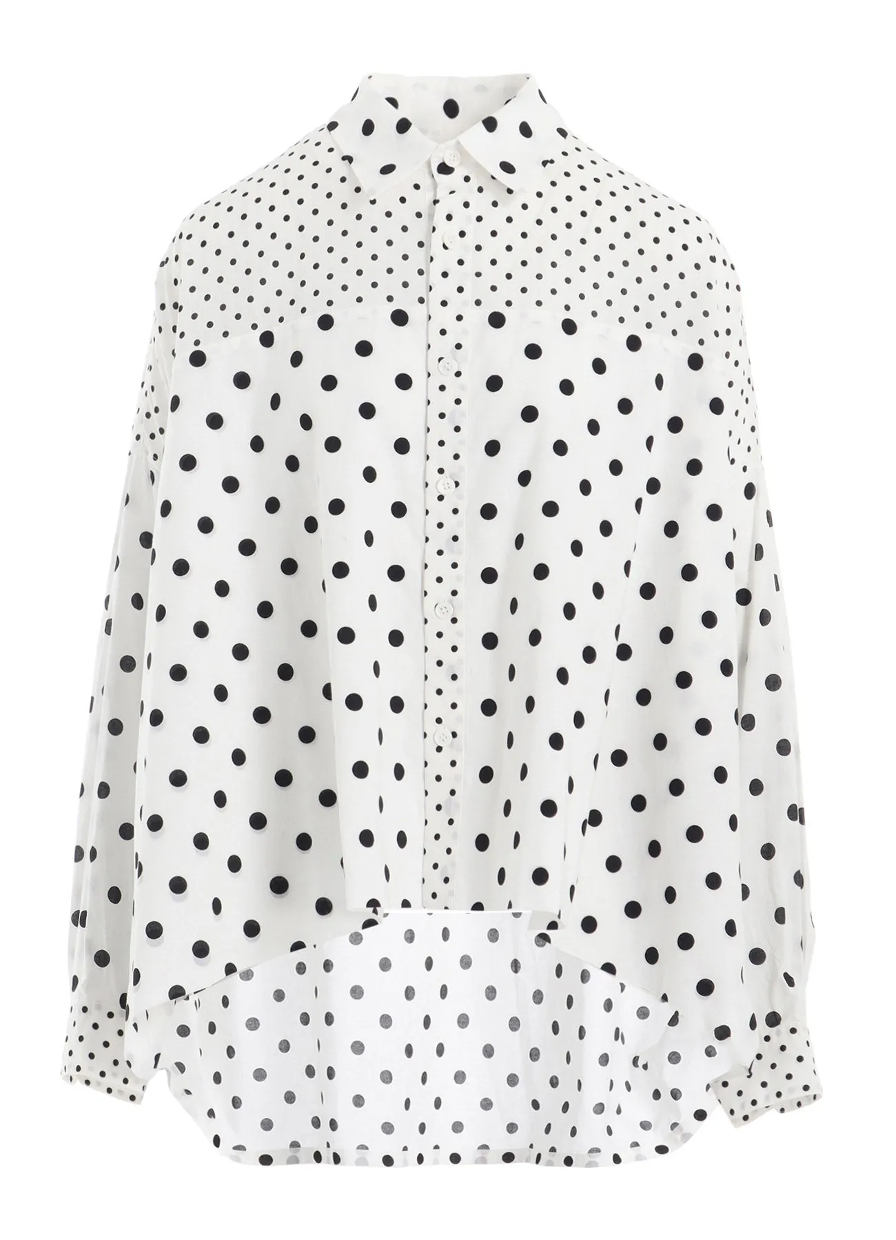 60/- COTTON LAWN DOT PRINT LONG SLEEVE BLOUSE sold by Yohji Yamamoto product image thumbnail 2
