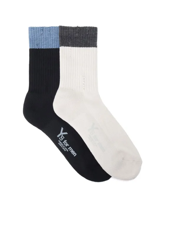 RIB PILE DAMAGED SOCKS sold by Yohji Yamamoto