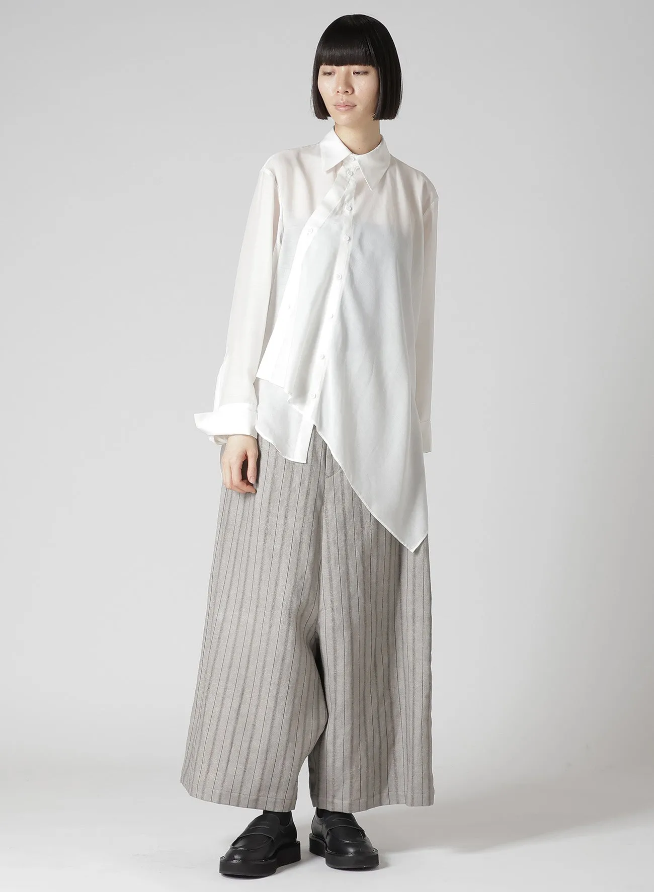 Cu/Mo KERSEY UNBALANCE DRAPED BLOUSE sold by Yohji Yamamoto product image thumbnail 3