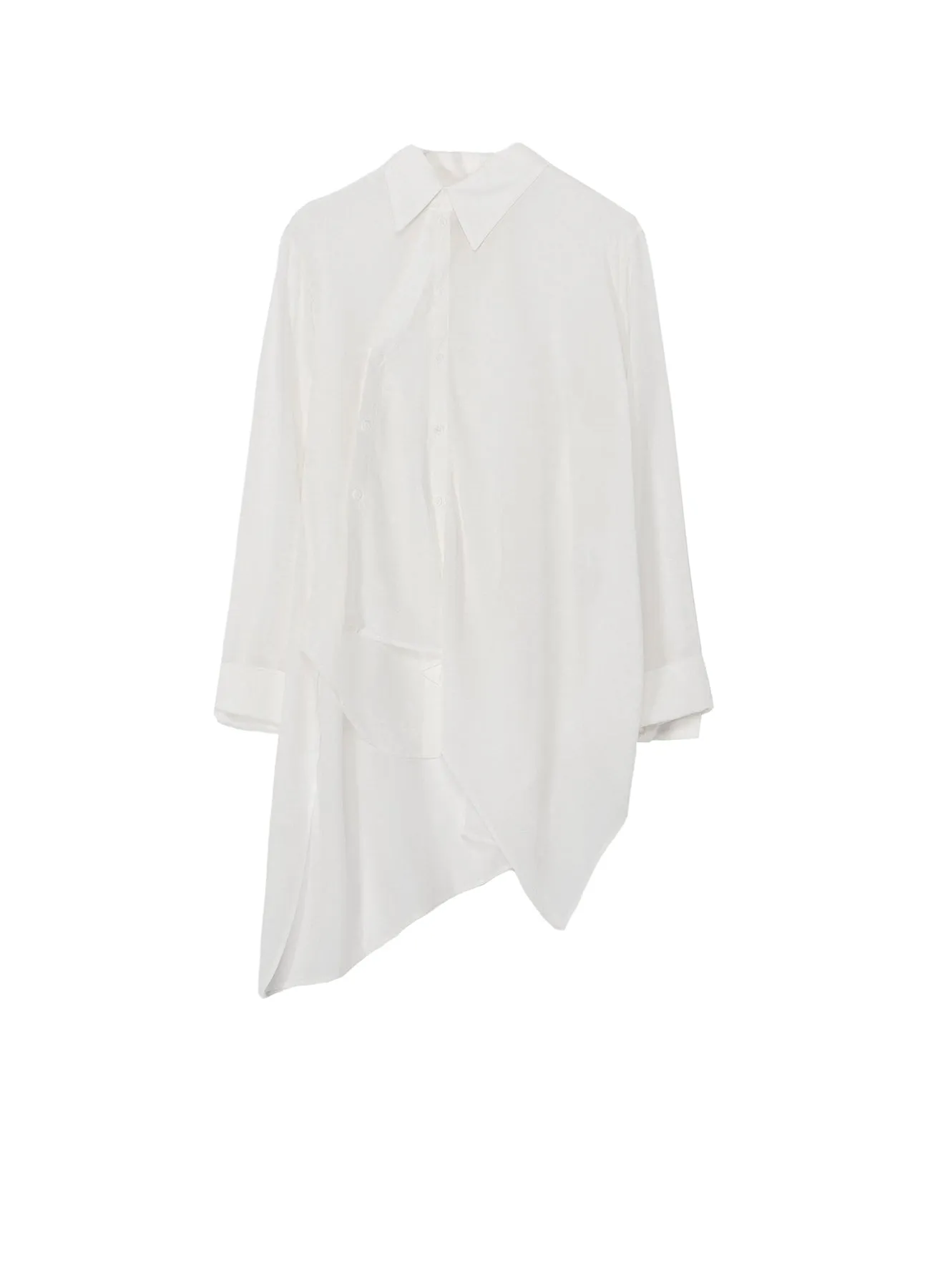 Cu/Mo KERSEY UNBALANCE DRAPED BLOUSE sold by Yohji Yamamoto
