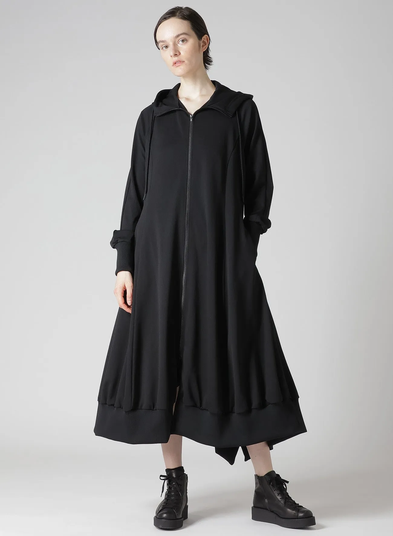 Pe JERSEY TWILL HOODED TRACK DRESS sold by Yohji Yamamoto product image thumbnail 3