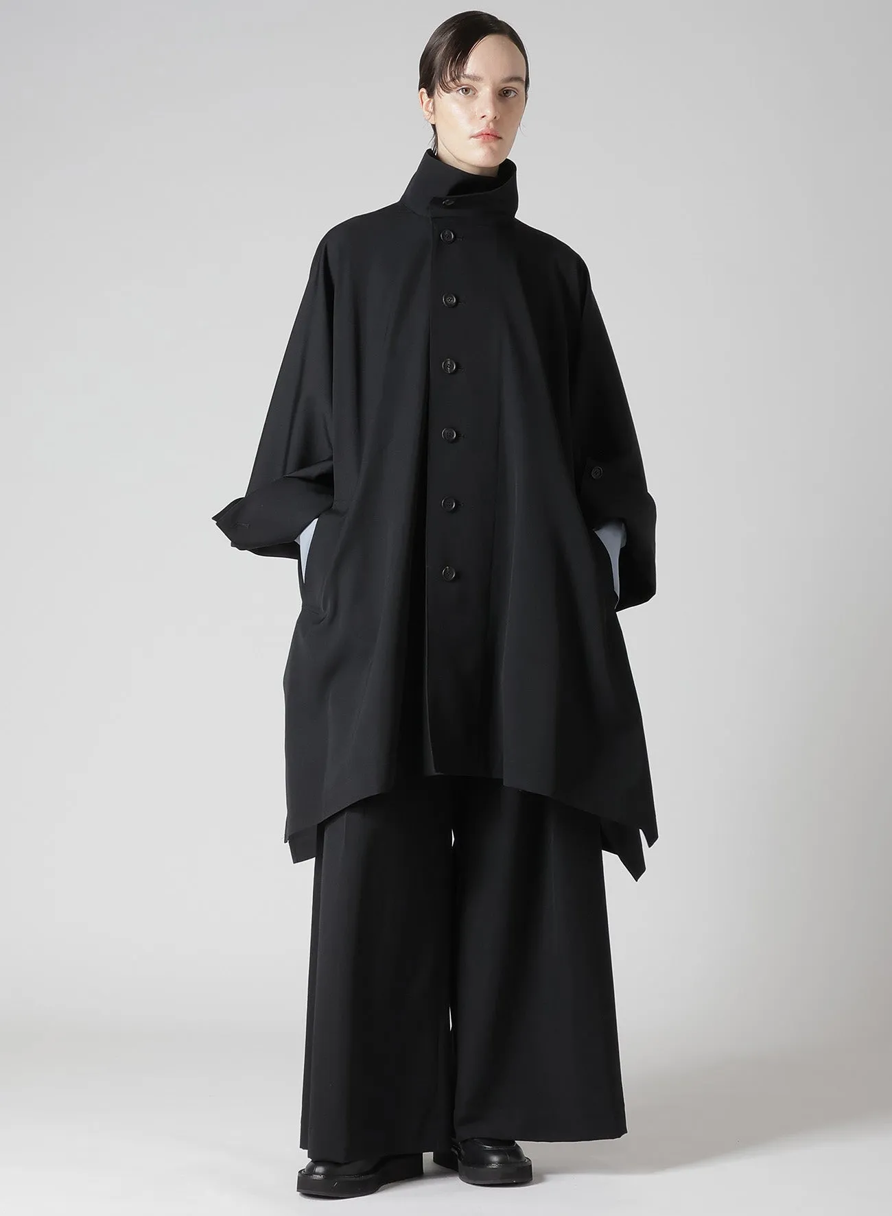 GABARDINE LAYERED-LIKE WIDE PANTS sold by Yohji Yamamoto product image thumbnail 3