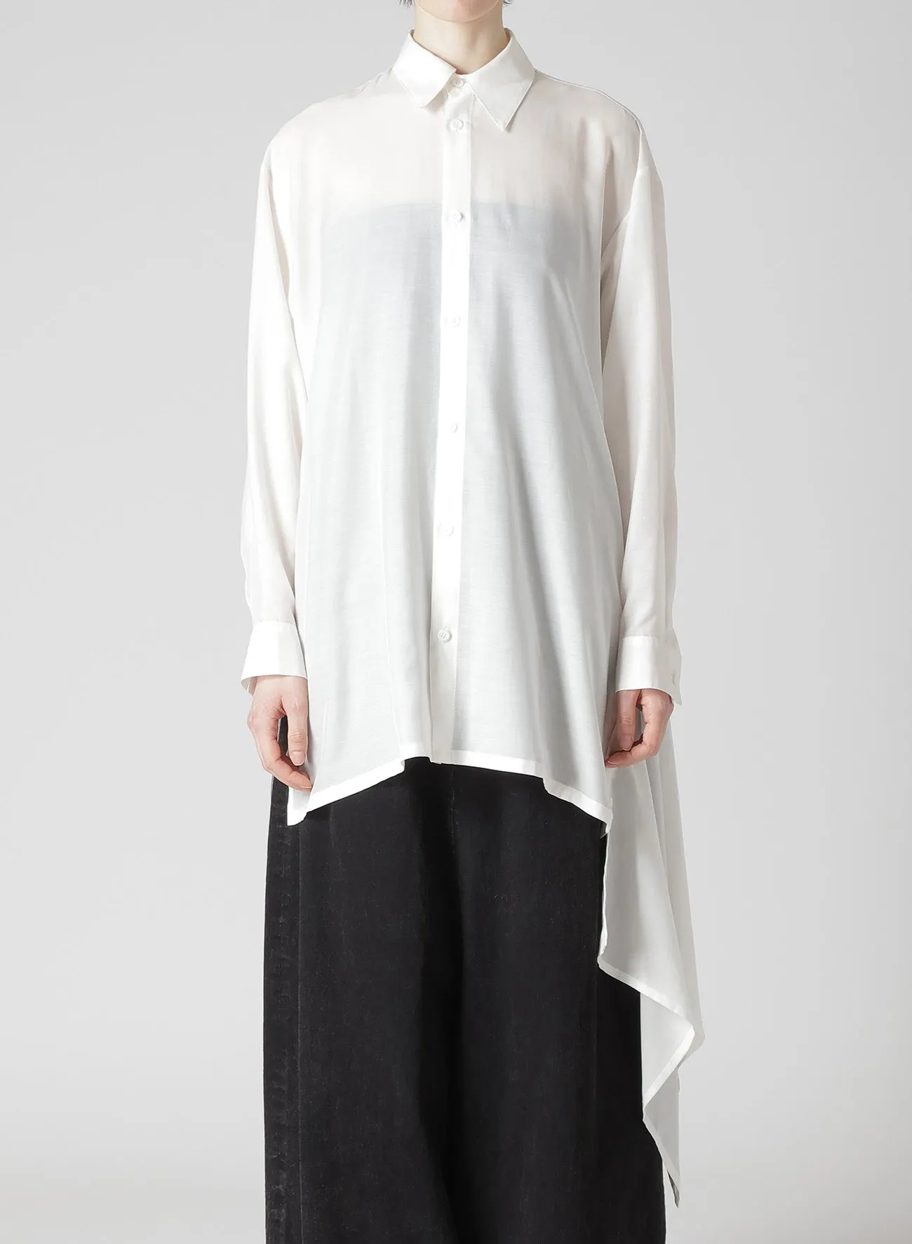 Cu/Mo KERSEY ADJUSTABLE BLOUSE sold by Yohji Yamamoto product image thumbnail 2