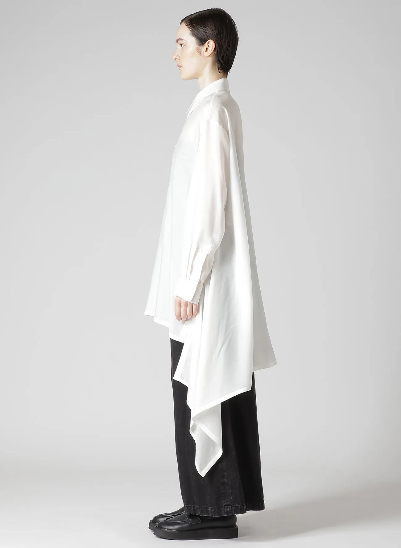 Cu/Mo KERSEY ADJUSTABLE BLOUSE sold by Yohji Yamamoto product image thumbnail 4