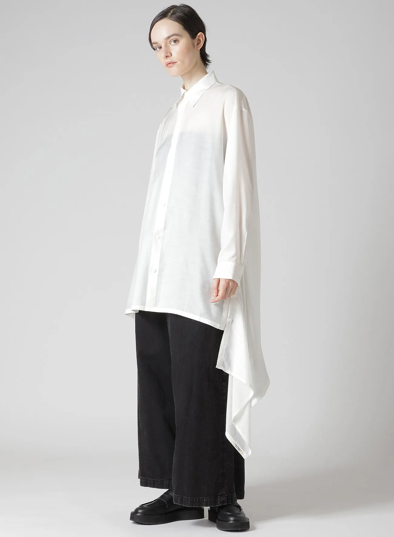 Cu/Mo KERSEY ADJUSTABLE BLOUSE sold by Yohji Yamamoto product image thumbnail 3