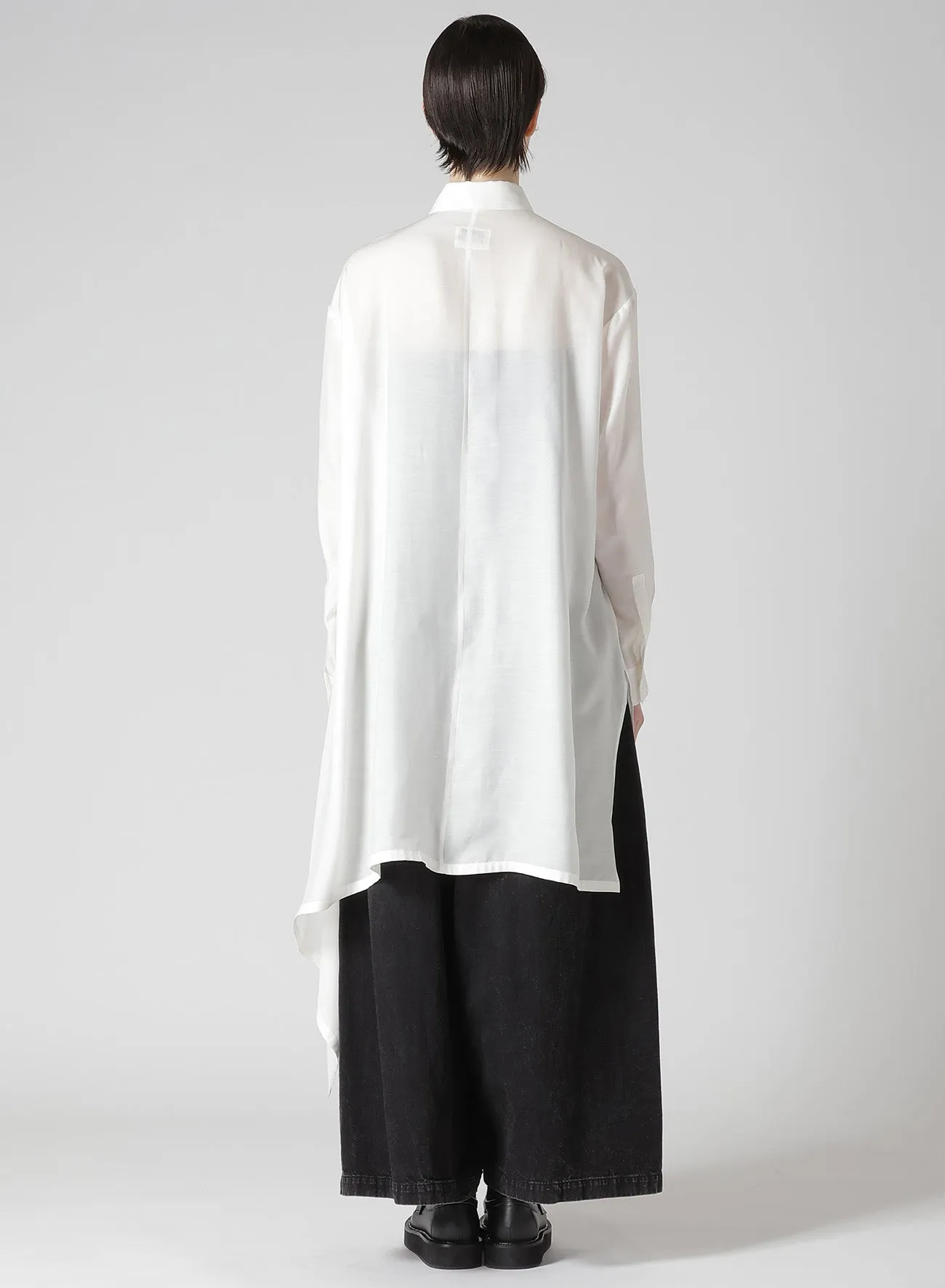 Cu/Mo KERSEY ADJUSTABLE BLOUSE sold by Yohji Yamamoto product image thumbnail 5