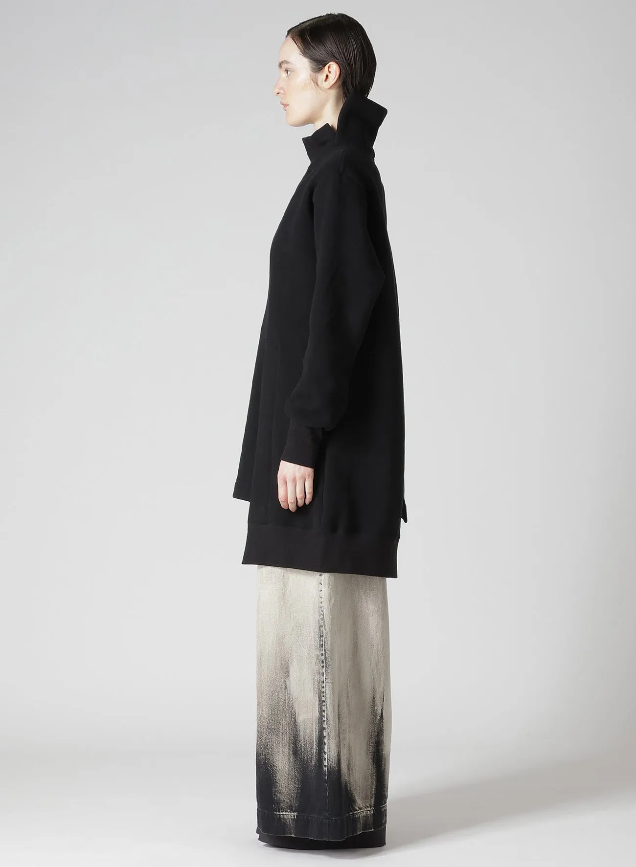 Liy/C BRUSHED FRENCH TERRY PANELED HIGH-NECK PULLOVER sold by Yohji Yamamoto product image thumbnail 4