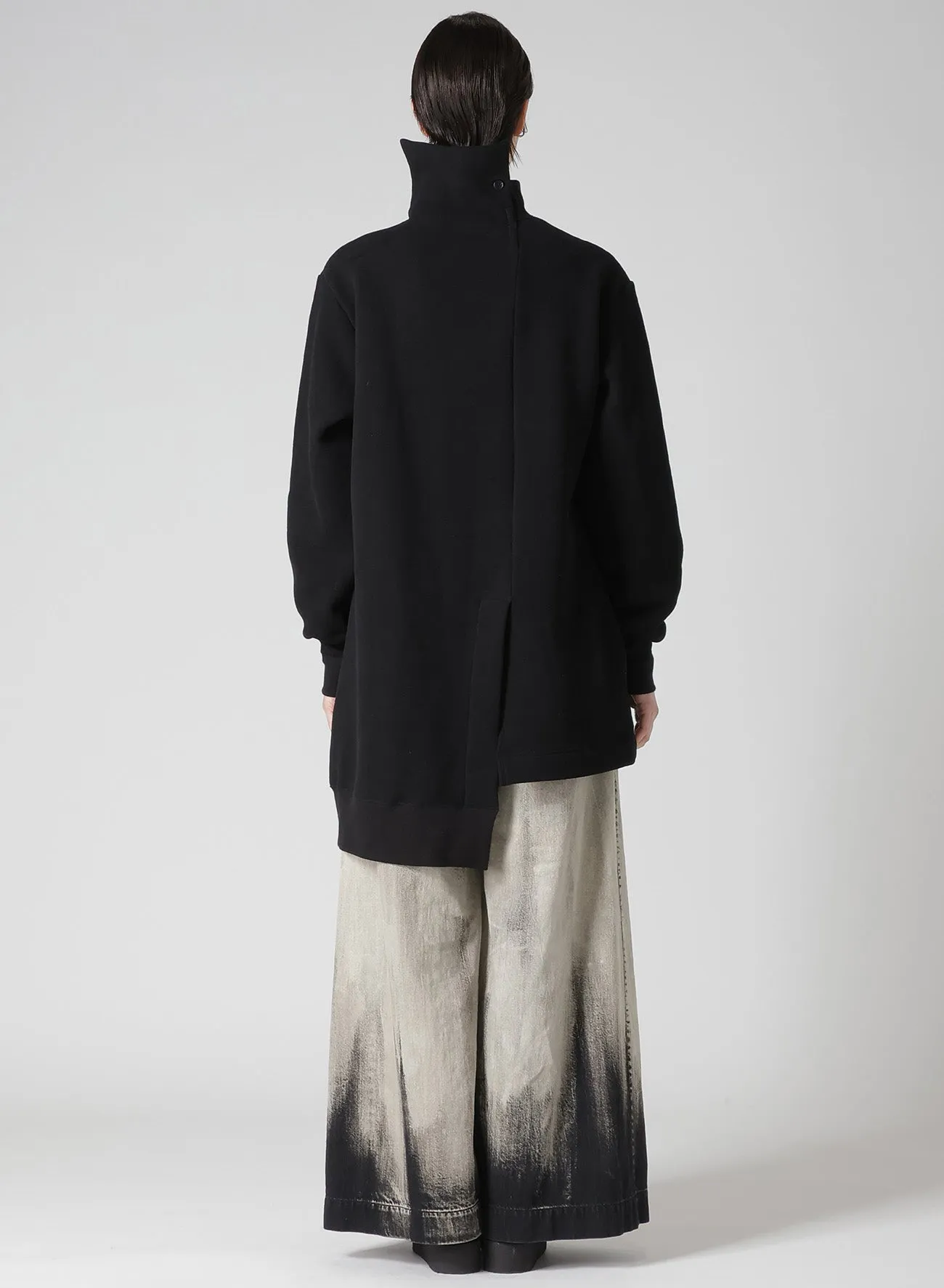 Liy/C BRUSHED FRENCH TERRY PANELED HIGH-NECK PULLOVER sold by Yohji Yamamoto product image thumbnail 5