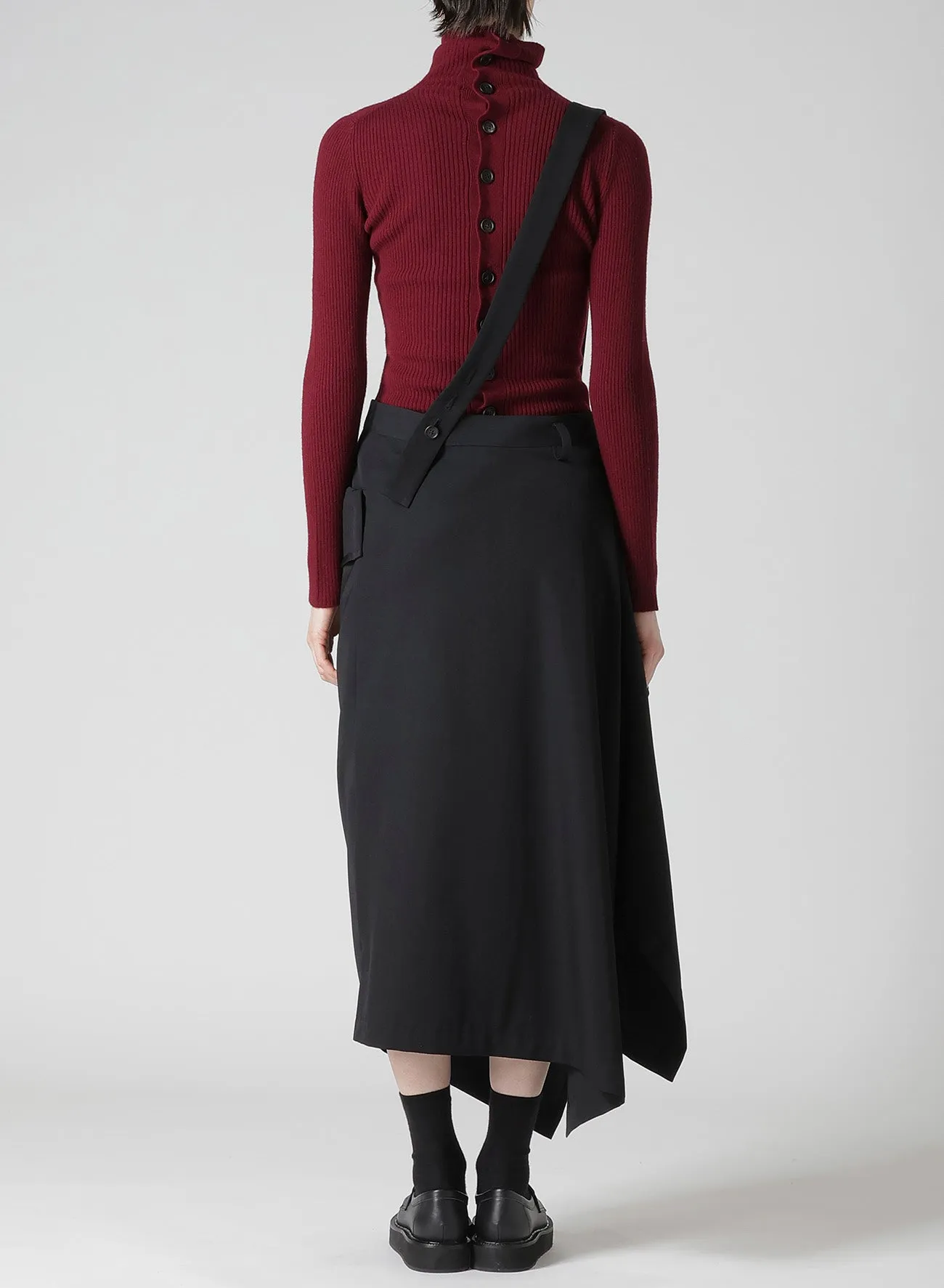 GABARDINE 2WAY SUSPENDER SKIRT sold by Yohji Yamamoto product image thumbnail 5