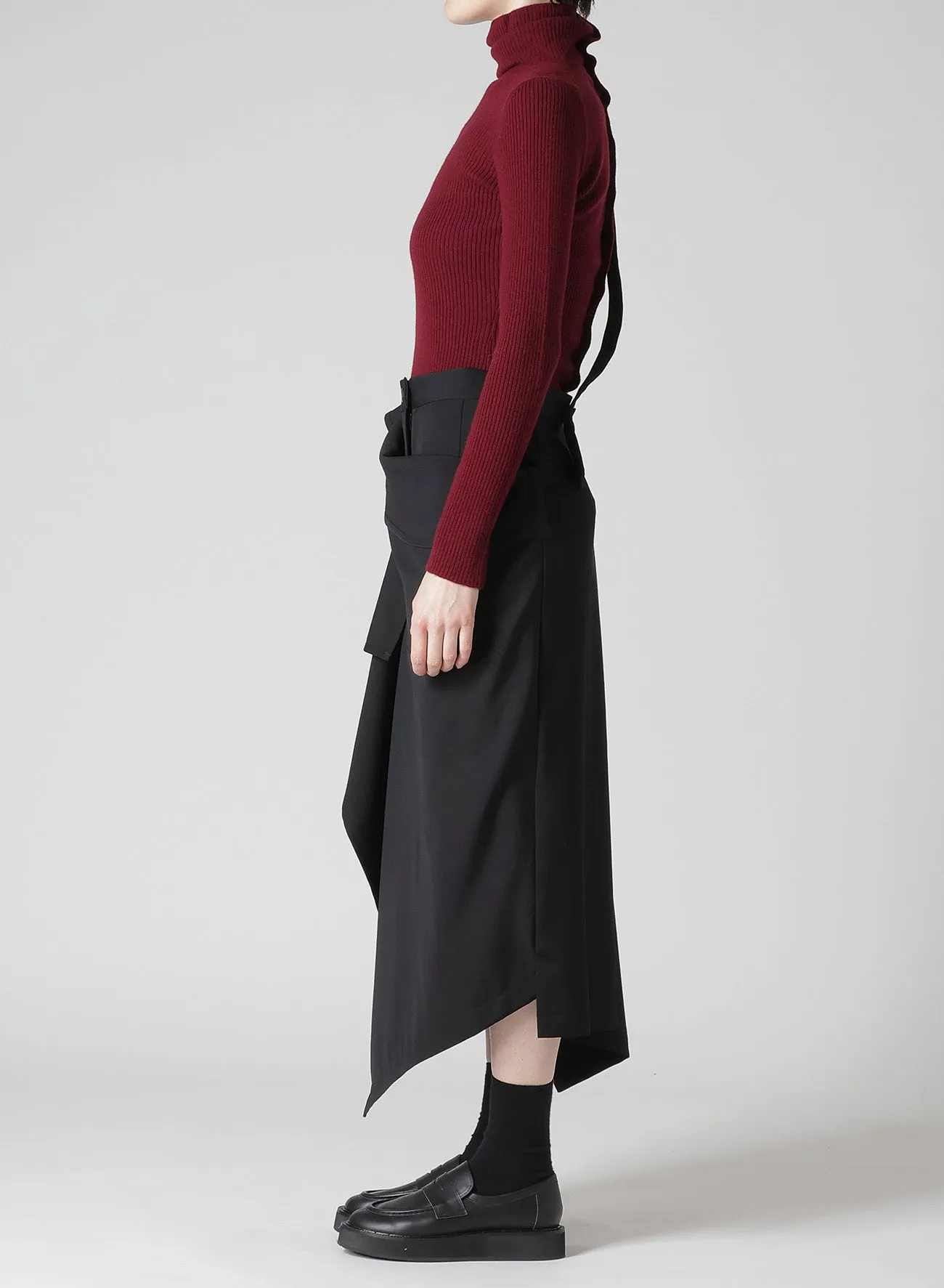 GABARDINE 2WAY SUSPENDER SKIRT sold by Yohji Yamamoto product image thumbnail 4