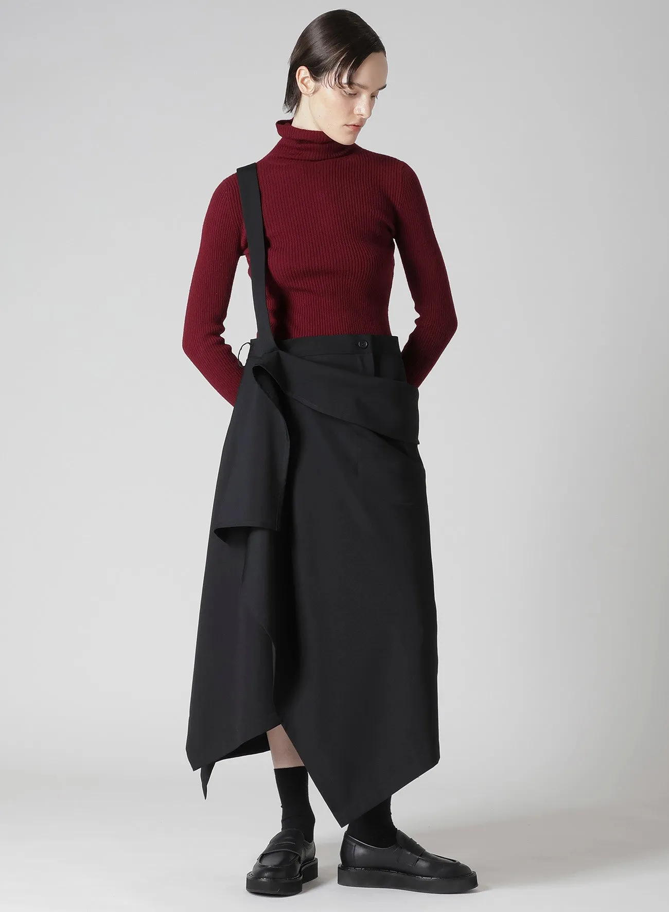 GABARDINE 2WAY SUSPENDER SKIRT sold by Yohji Yamamoto product image thumbnail 3