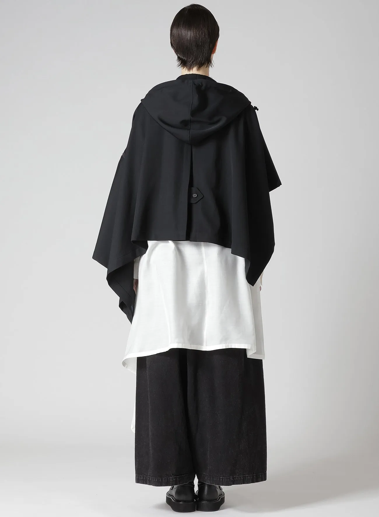 GABARDINE HOODED CAPE COAT sold by Yohji Yamamoto product image thumbnail 5