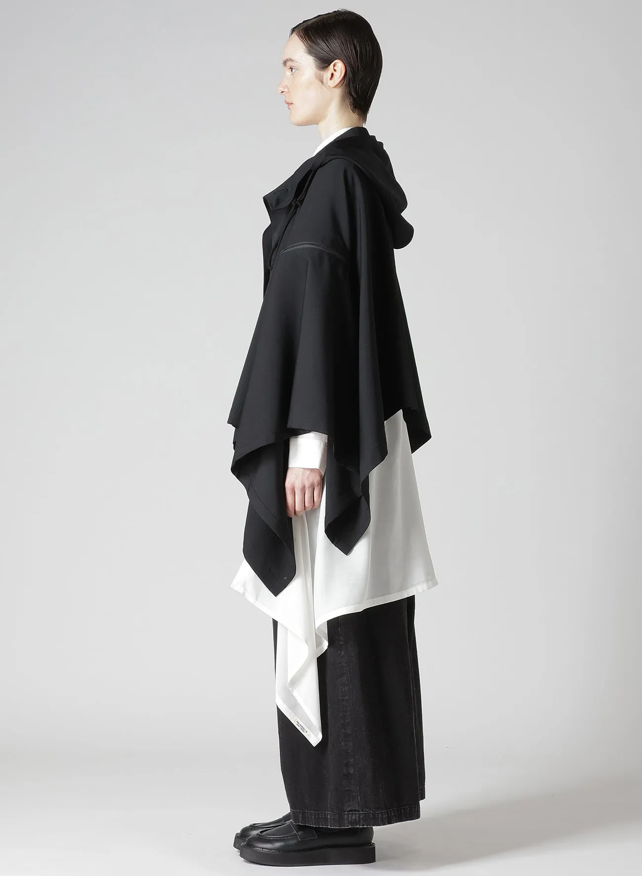 GABARDINE HOODED CAPE COAT sold by Yohji Yamamoto product image thumbnail 4