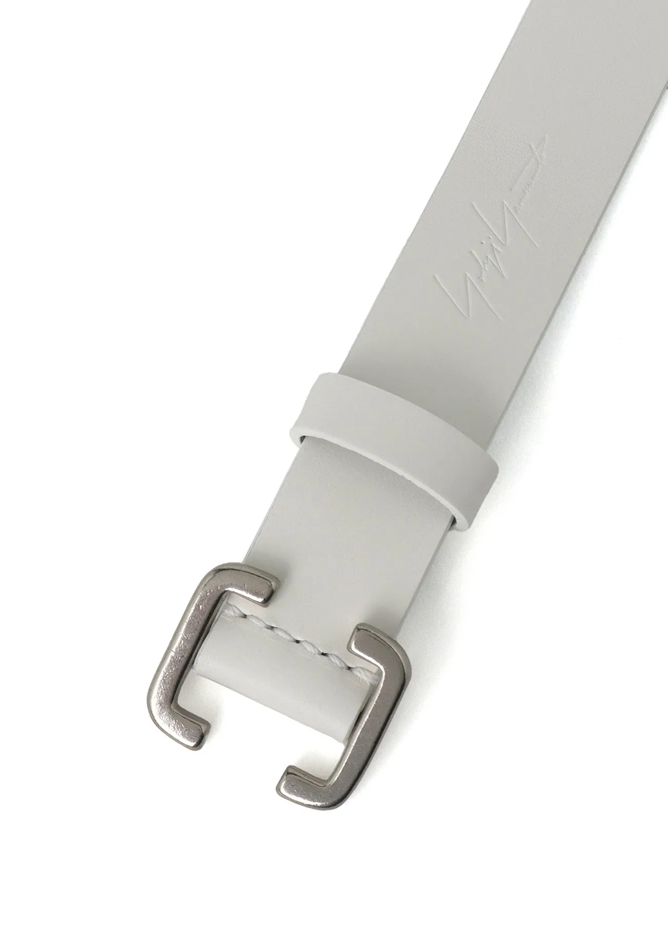 WHITE LEATHER 30MM FREE BELT sold by Yohji Yamamoto product image thumbnail 3