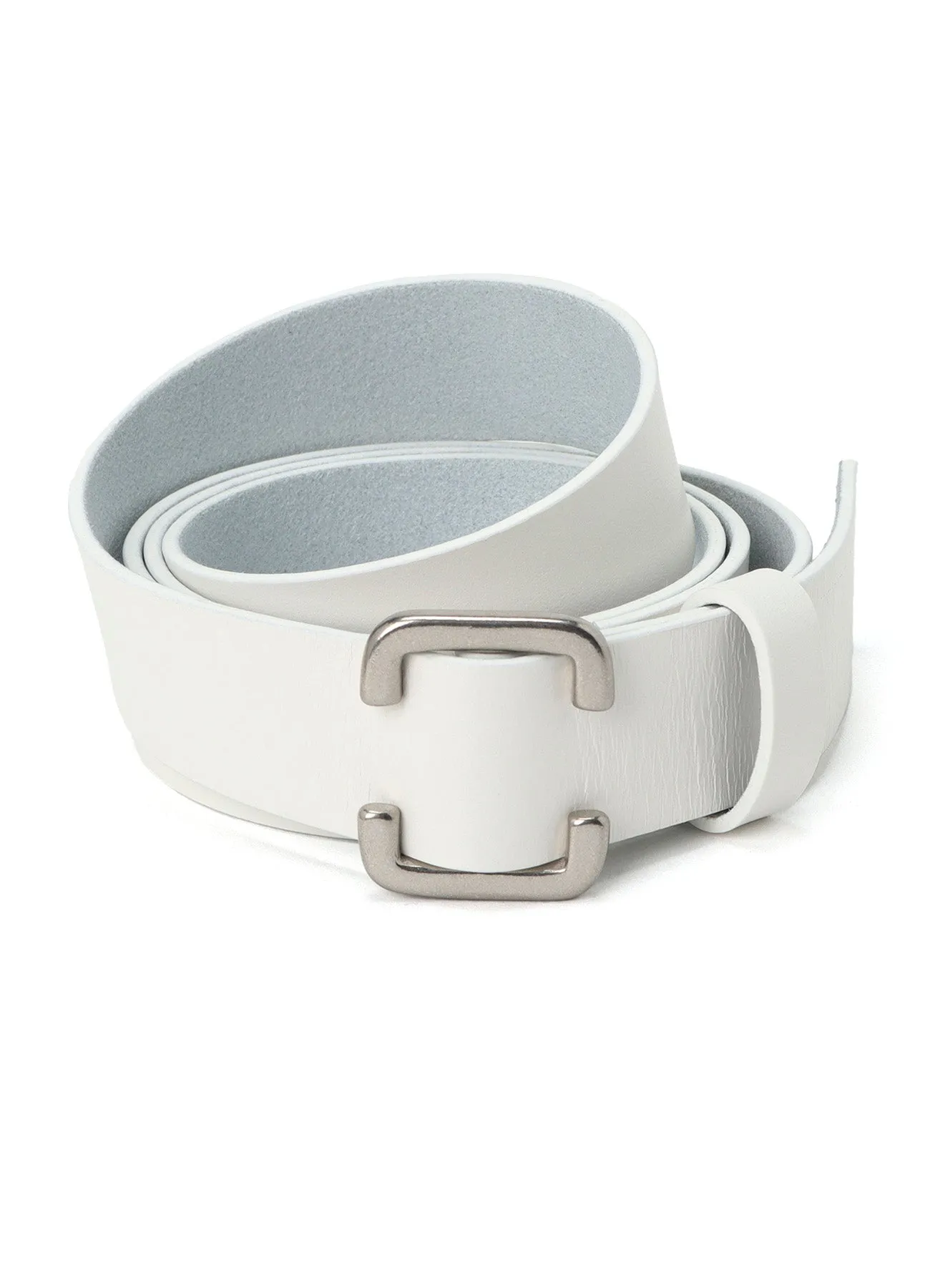 WHITE LEATHER 30MM FREE BELT sold by Yohji Yamamoto product image thumbnail 2