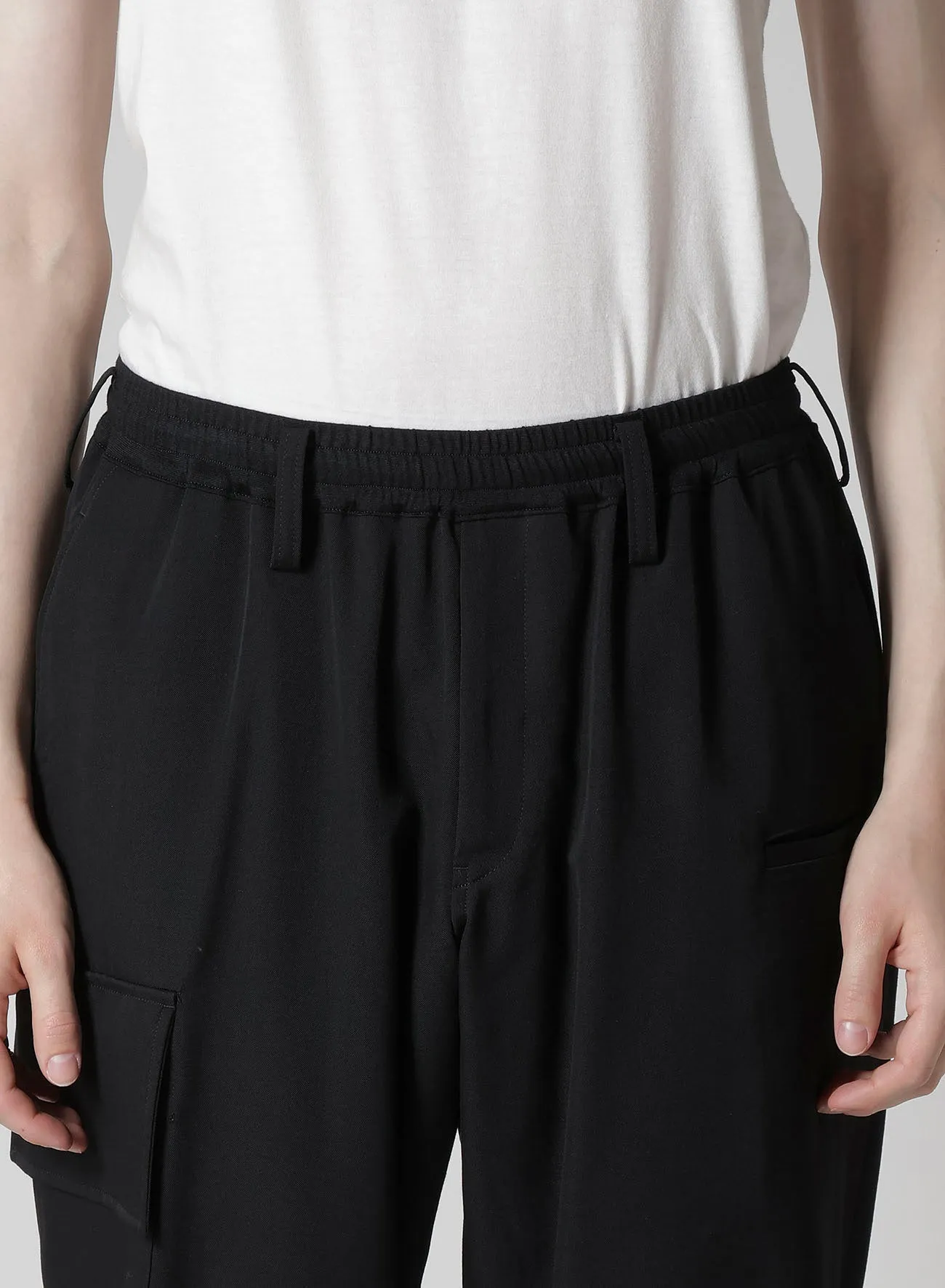 REGULATION GABARDINE RIB FLAP POCKET PANTS sold by Yohji Yamamoto product image thumbnail 3