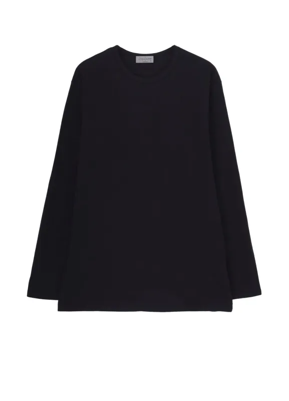 COTTON SINGLE JERSEY ROUND NECK LONG SLV T sold by Yohji Yamamoto