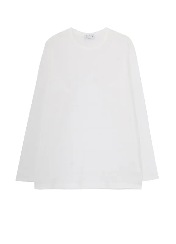 COTTON SINGLE JERSEY ROUND NECK LONG SLV T sold by Yohji Yamamoto