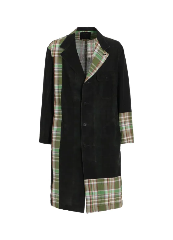 MADRAS CHECK PIGMENT PRINT COAT sold by Yohji Yamamoto