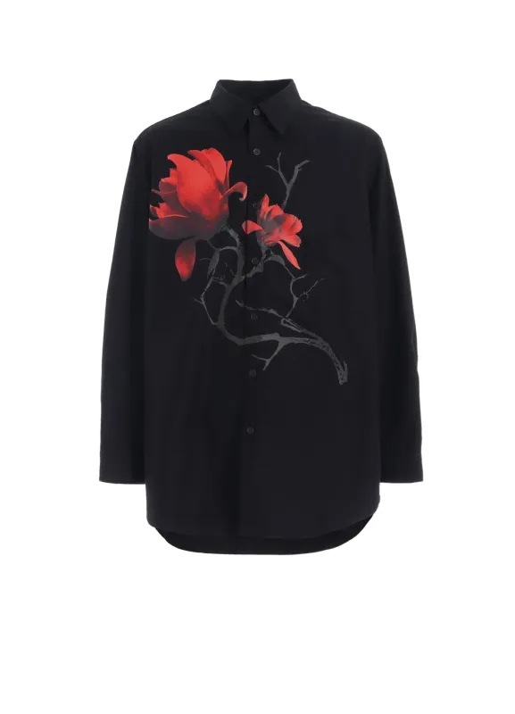 COTTON BROADCLOTH MAGNOLIA FLOWER BIG SHIRT sold by Yohji Yamamoto