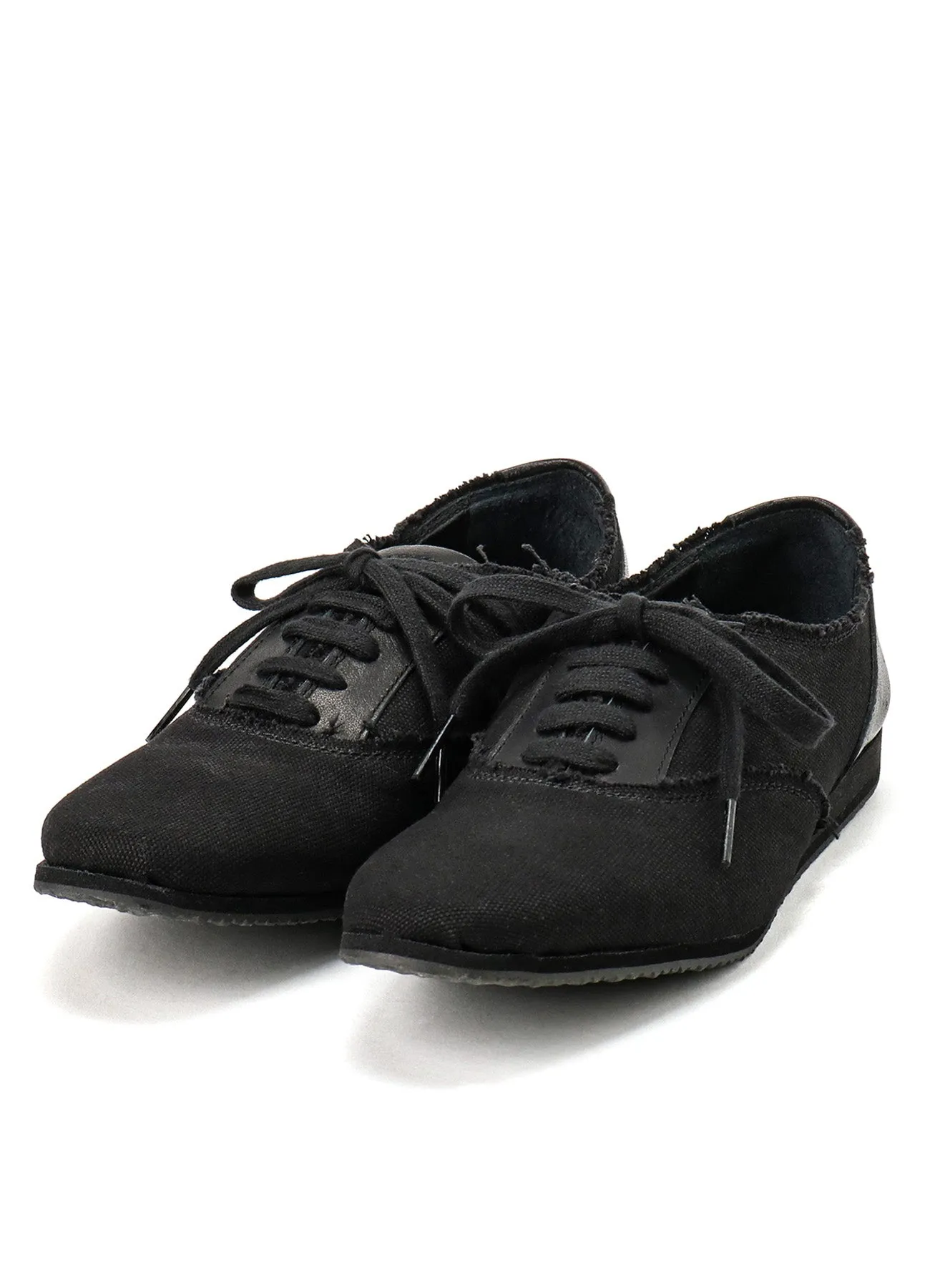 CANVAS 5HOLES PLAIN TOE SHOES sold by Yohji Yamamoto