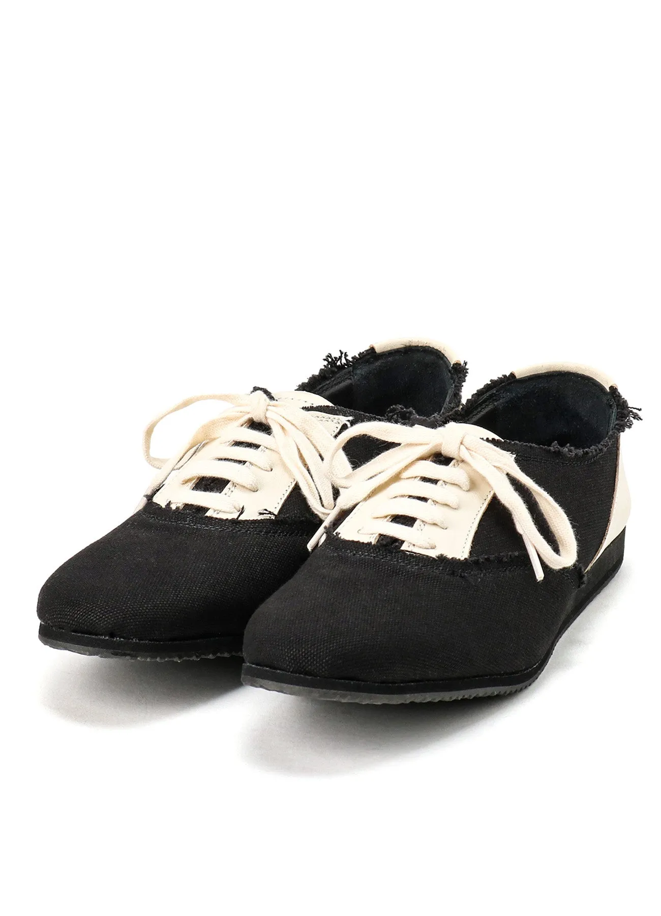 CANVAS 5HOLES PLAIN TOE SHOES sold by Yohji Yamamoto