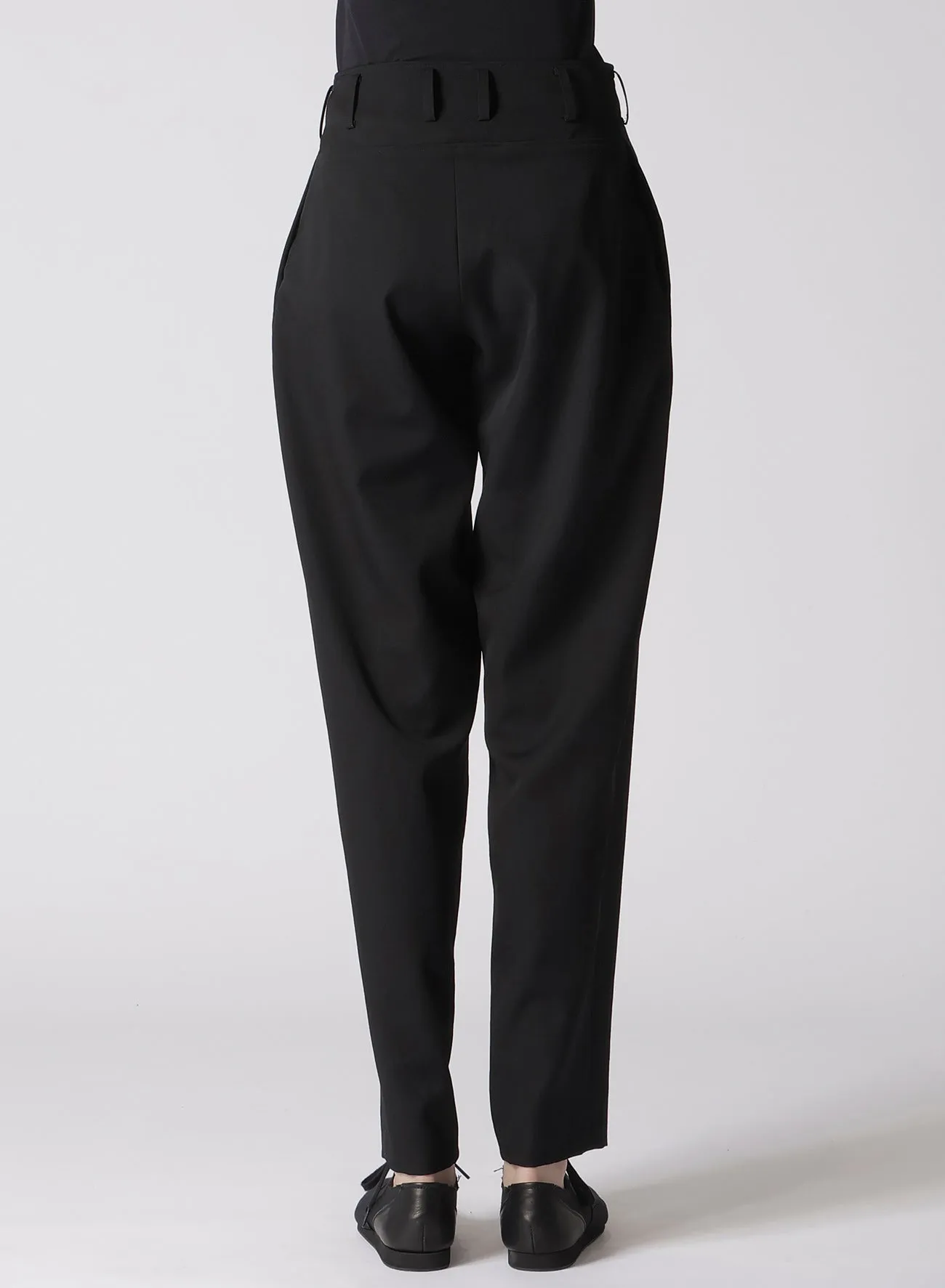 GABARDINE LOW-RISE BASIC PANTS sold by Yohji Yamamoto product image thumbnail 5