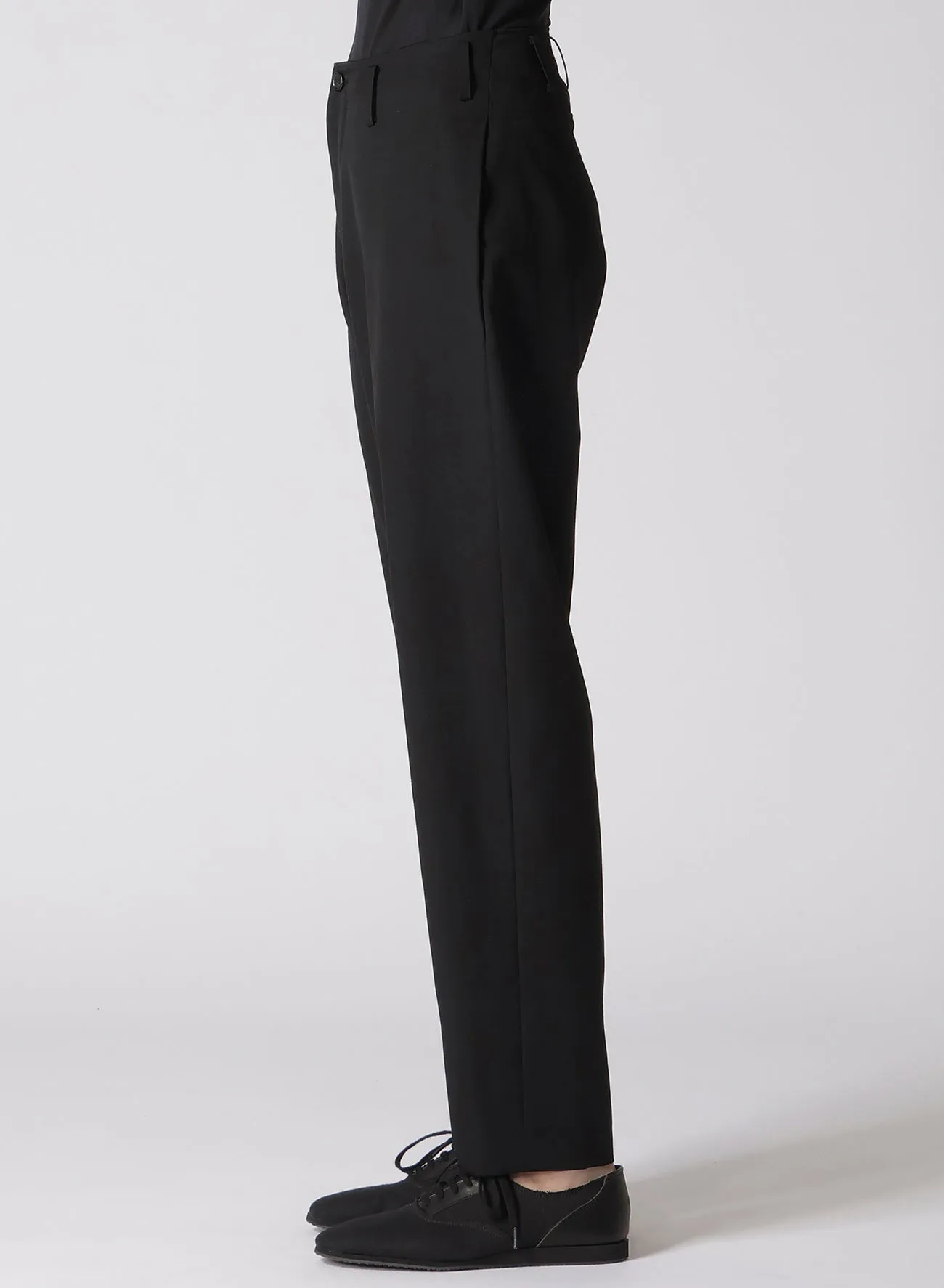 GABARDINE LOW-RISE BASIC PANTS sold by Yohji Yamamoto product image thumbnail 4