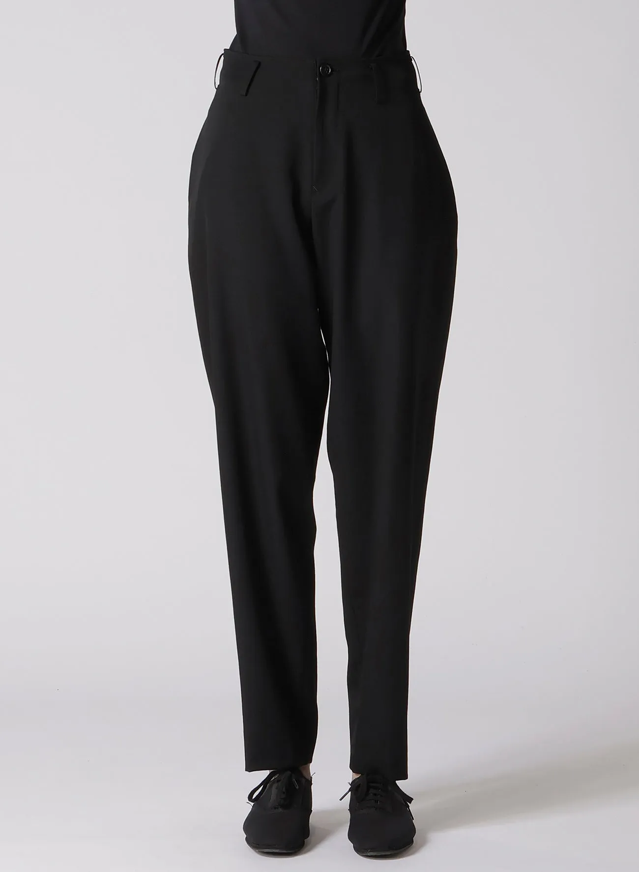 GABARDINE LOW-RISE BASIC PANTS sold by Yohji Yamamoto product image thumbnail 2
