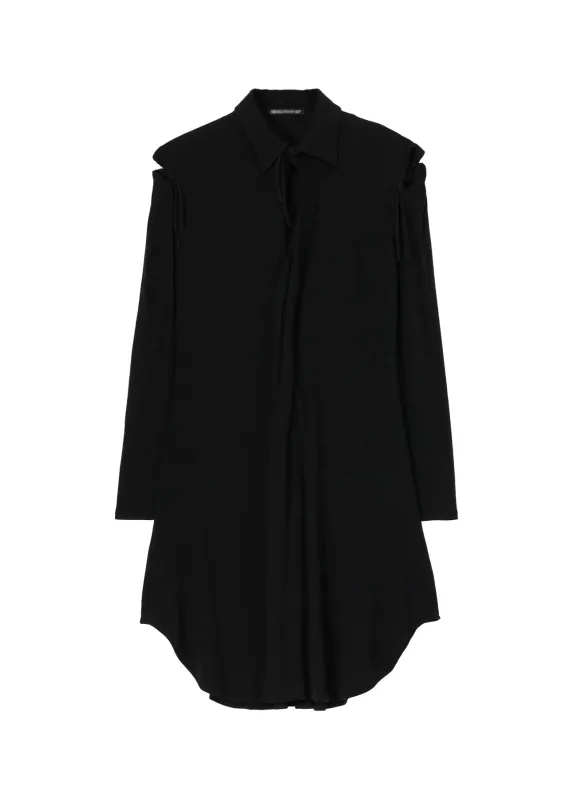 SUPIMA HIGH-TWISTED MILANO RIB DECONSTRUCTED RIBBON DRESS sold by Yohji Yamamoto