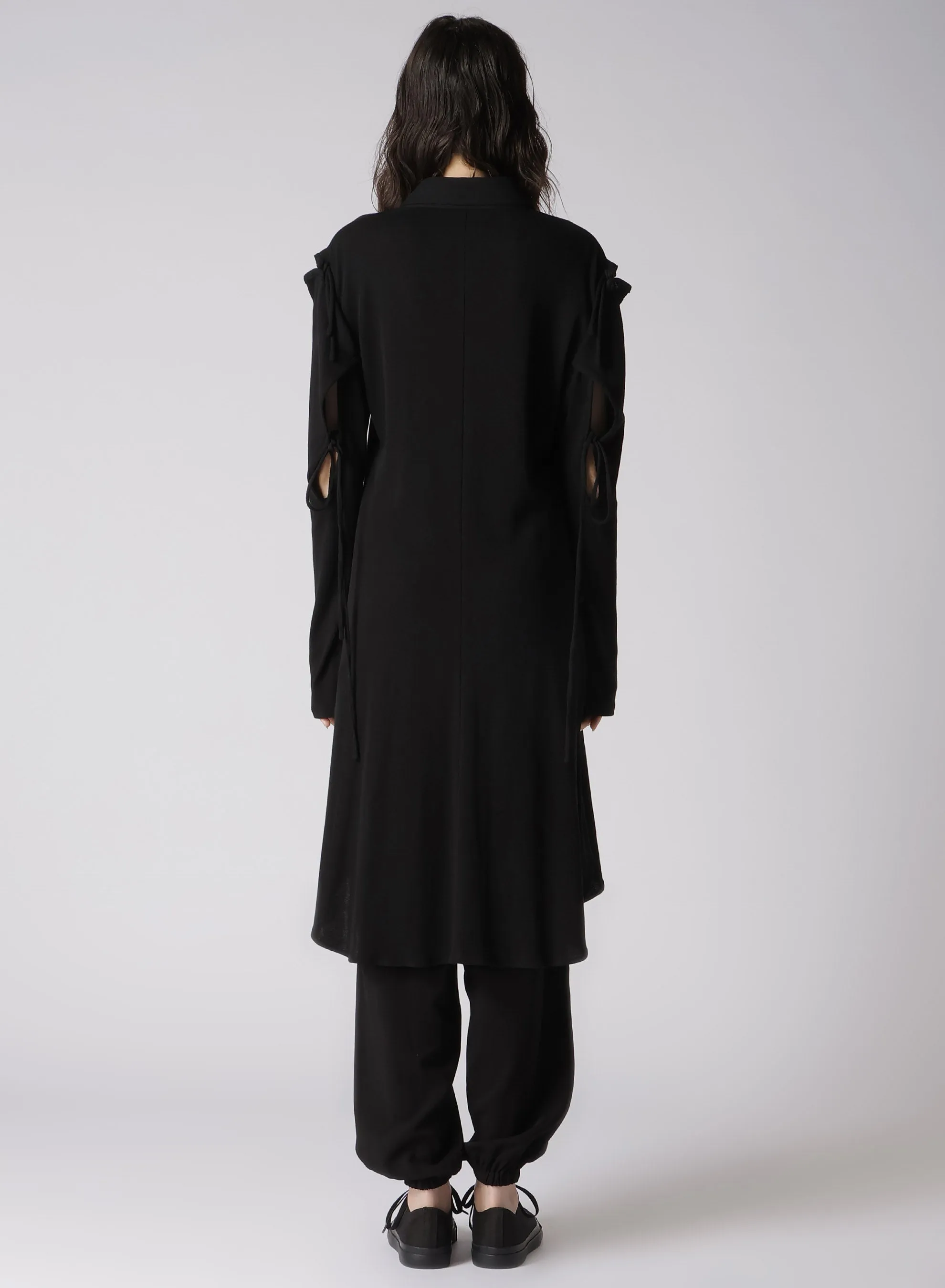 SUPIMA HIGH-TWISTED MILANO RIB DECONSTRUCTED RIBBON DRESS sold by Yohji Yamamoto product image thumbnail 5