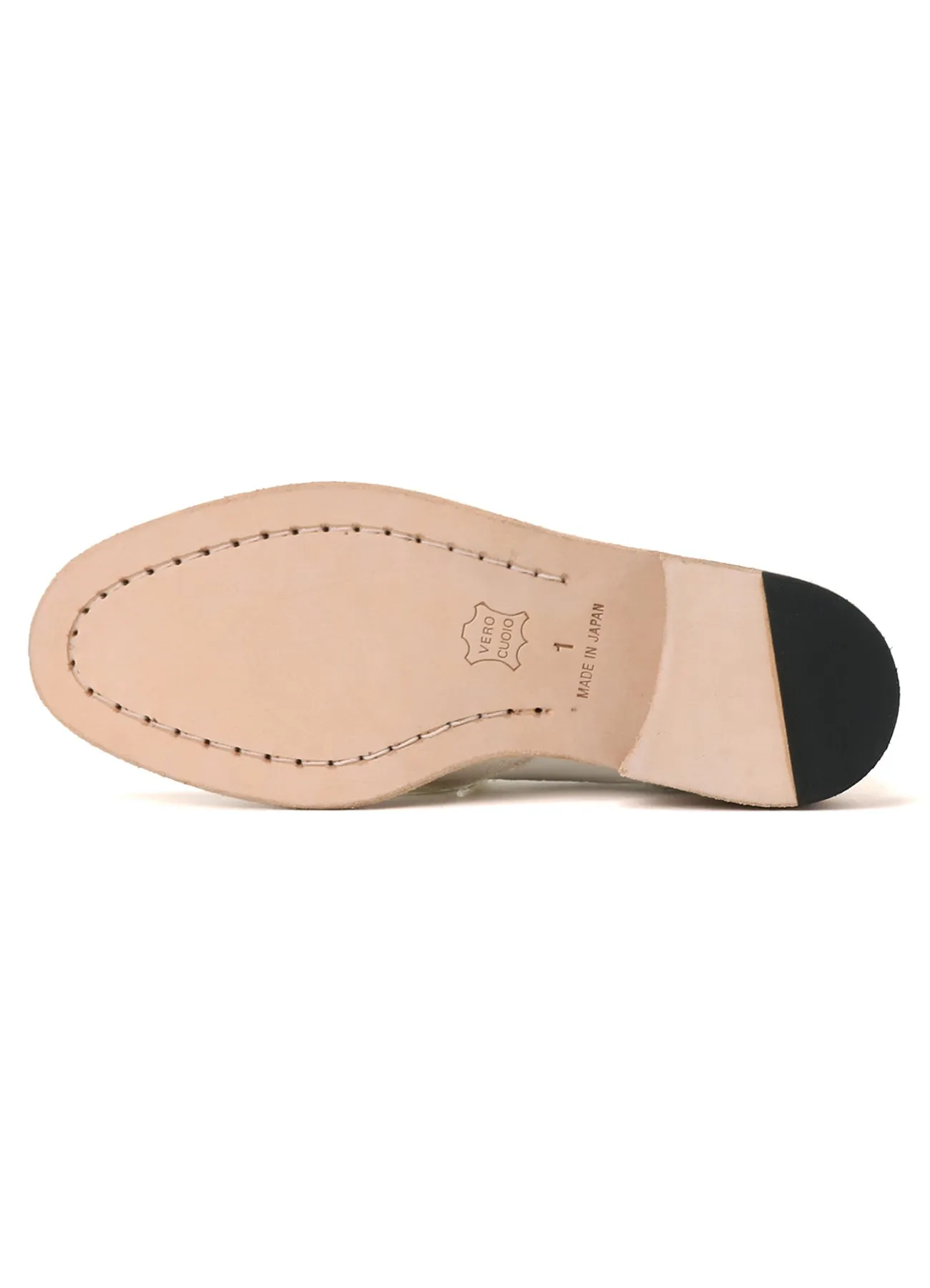 COTTON LINEN/LEATHER COMBINATION WING CHIP SHOES sold by Yohji Yamamoto product image thumbnail 5