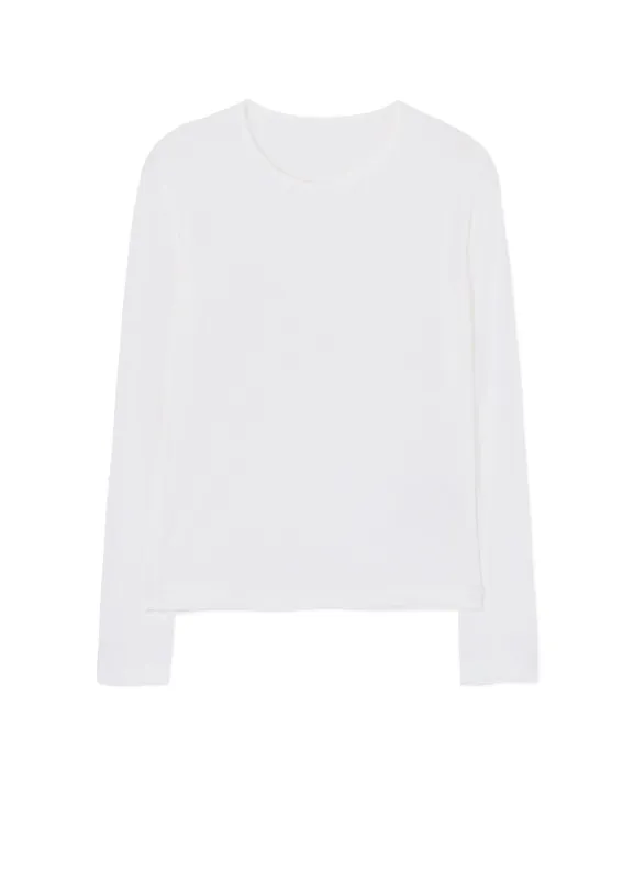 RAYON JERSEY ROUND NECK LONG SLEEVE T sold by Yohji Yamamoto
