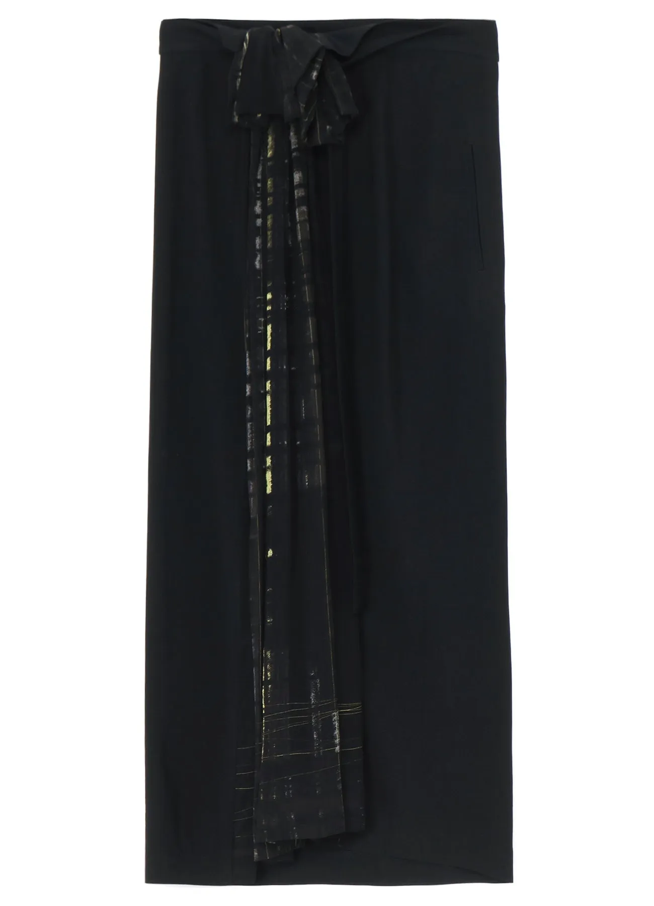 HAND PAINTED PLAID PRINT DOUBLE BELTED SKIRT sold by Yohji Yamamoto product image thumbnail 2