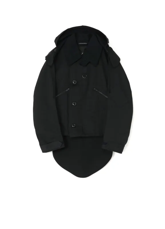 COTTON SATIN+COTTON WOOL LIGHT SERGE PILOT JACKET sold by Yohji Yamamoto