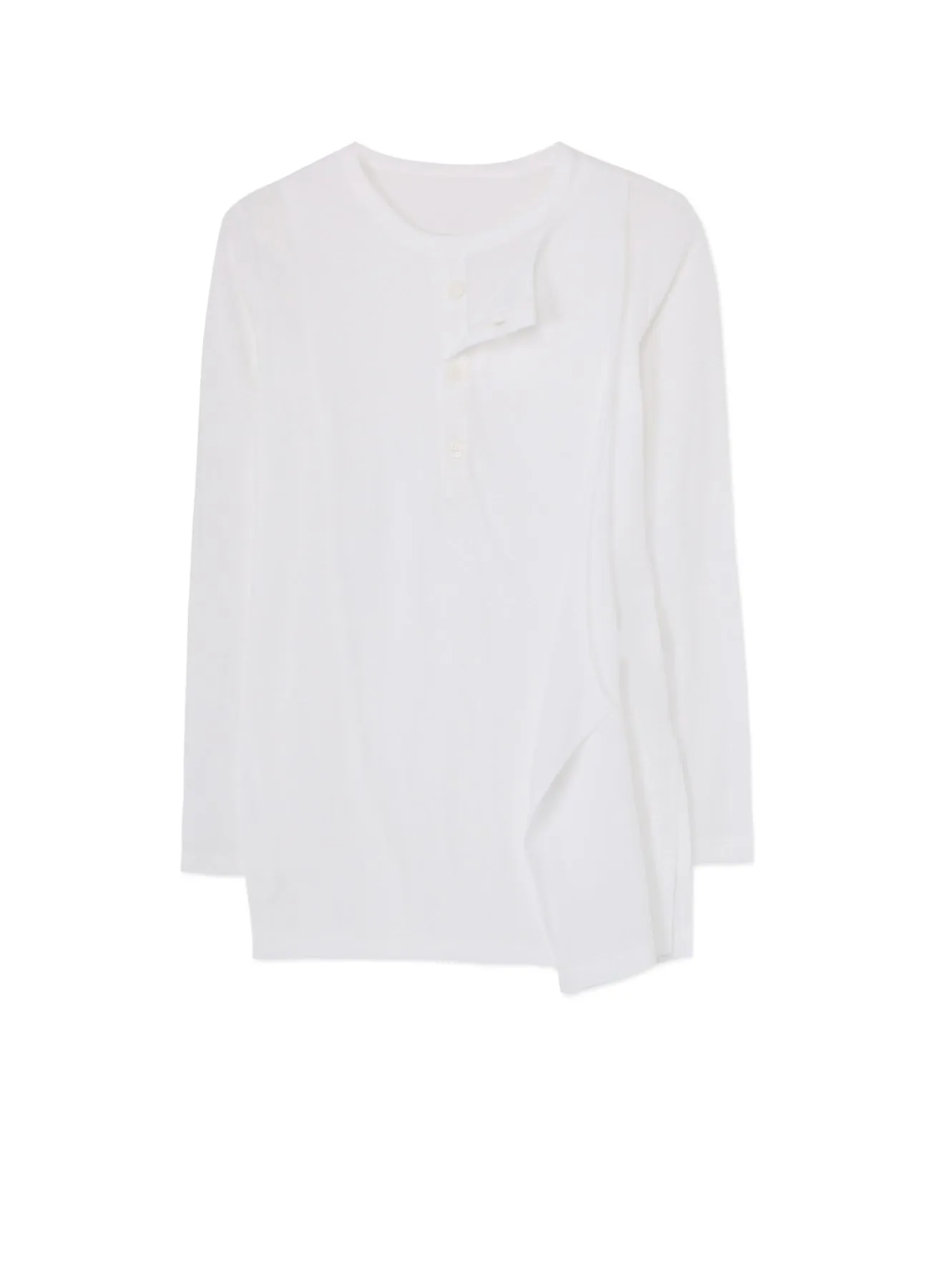 COTTON JERSEY DOUBLE FRONT LONG SLEEVE T sold by Yohji Yamamoto