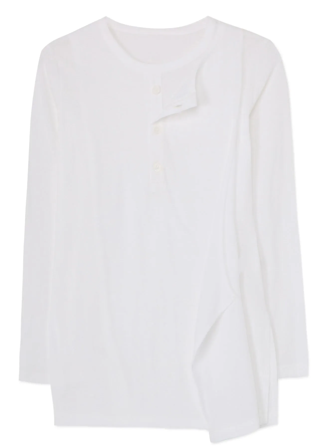 COTTON JERSEY DOUBLE FRONT LONG SLEEVE T sold by Yohji Yamamoto product image thumbnail 2