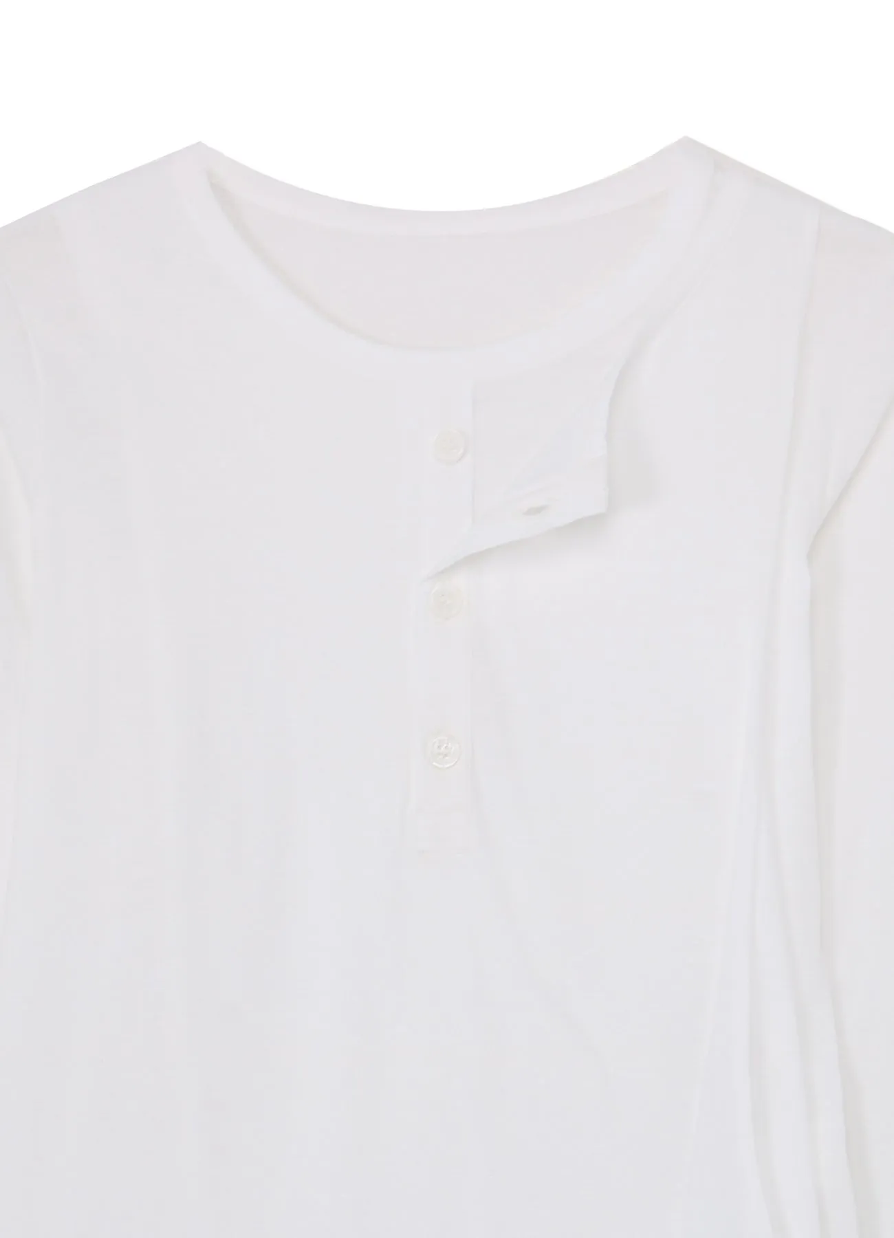 COTTON JERSEY DOUBLE FRONT LONG SLEEVE T sold by Yohji Yamamoto product image thumbnail 4