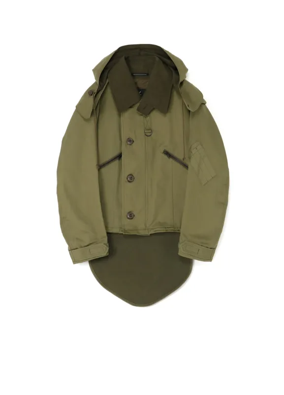 COTTON SATIN+COTTON WOOL LIGHT SERGE PILOT JACKET sold by Yohji Yamamoto