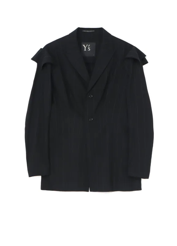 W/RY LIGHT STRIPE SLEEVE HANG CLOTH JACKET sold by Yohji Yamamoto