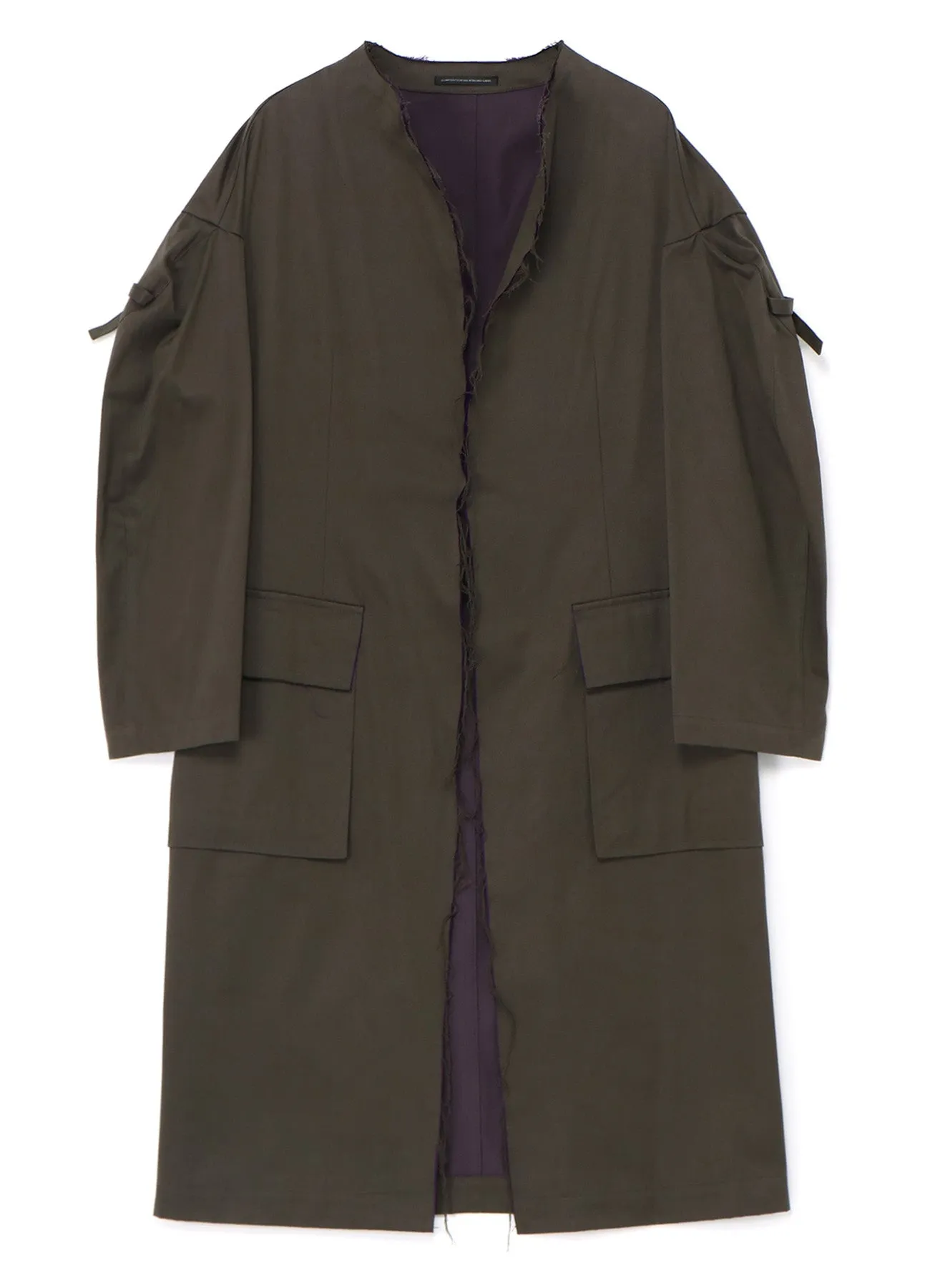 DOUBLE FACED TWILL NO COLLAR COAT sold by Yohji Yamamoto product image thumbnail 2